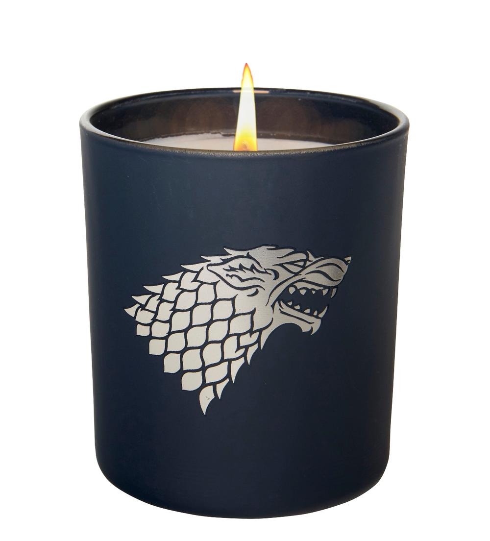 Game of Thrones: House Stark Large Glass Candle, 9781682982808