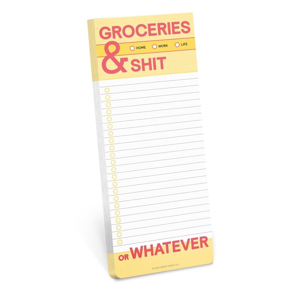 Knock Knock Groceries And Shit Make-A-List Pads by Knock Knock - ISBN: 9781683493075