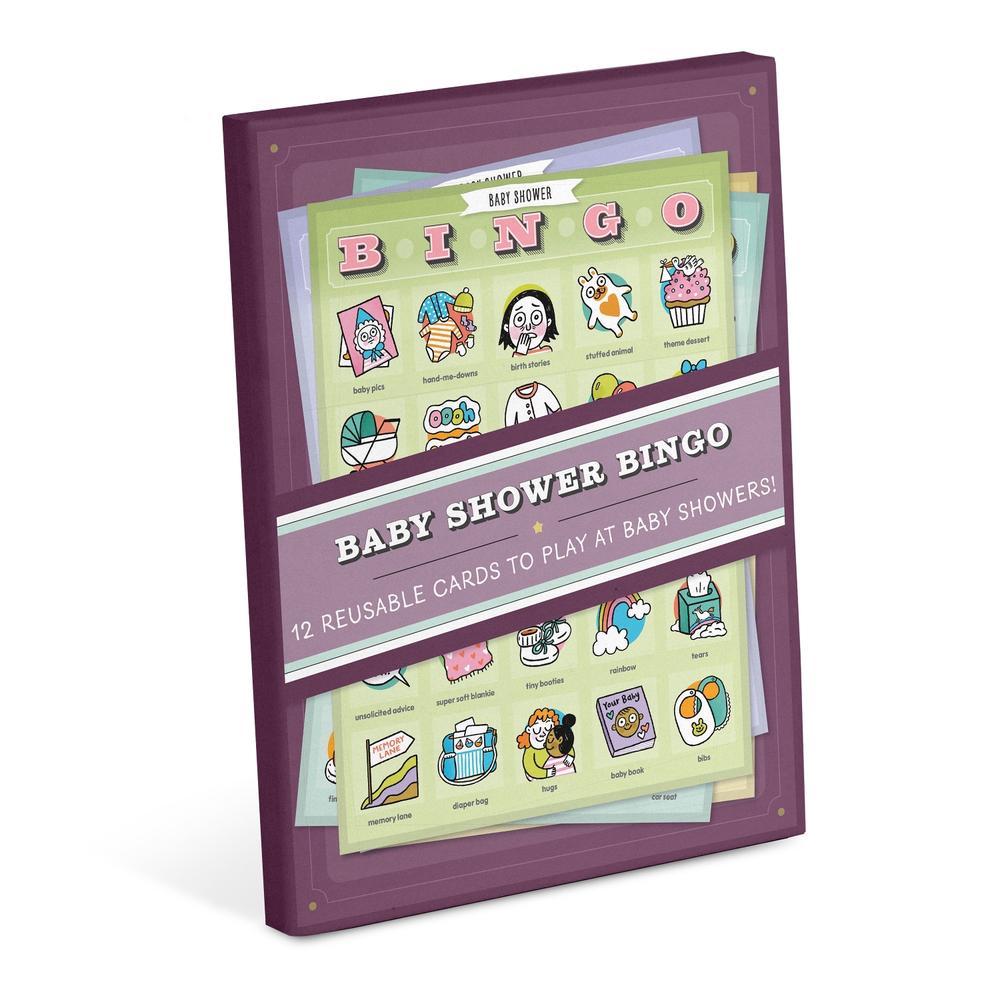 Knock Knock Baby Shower Bingo, 12 Reusable Cards for WFH Calls by Knock