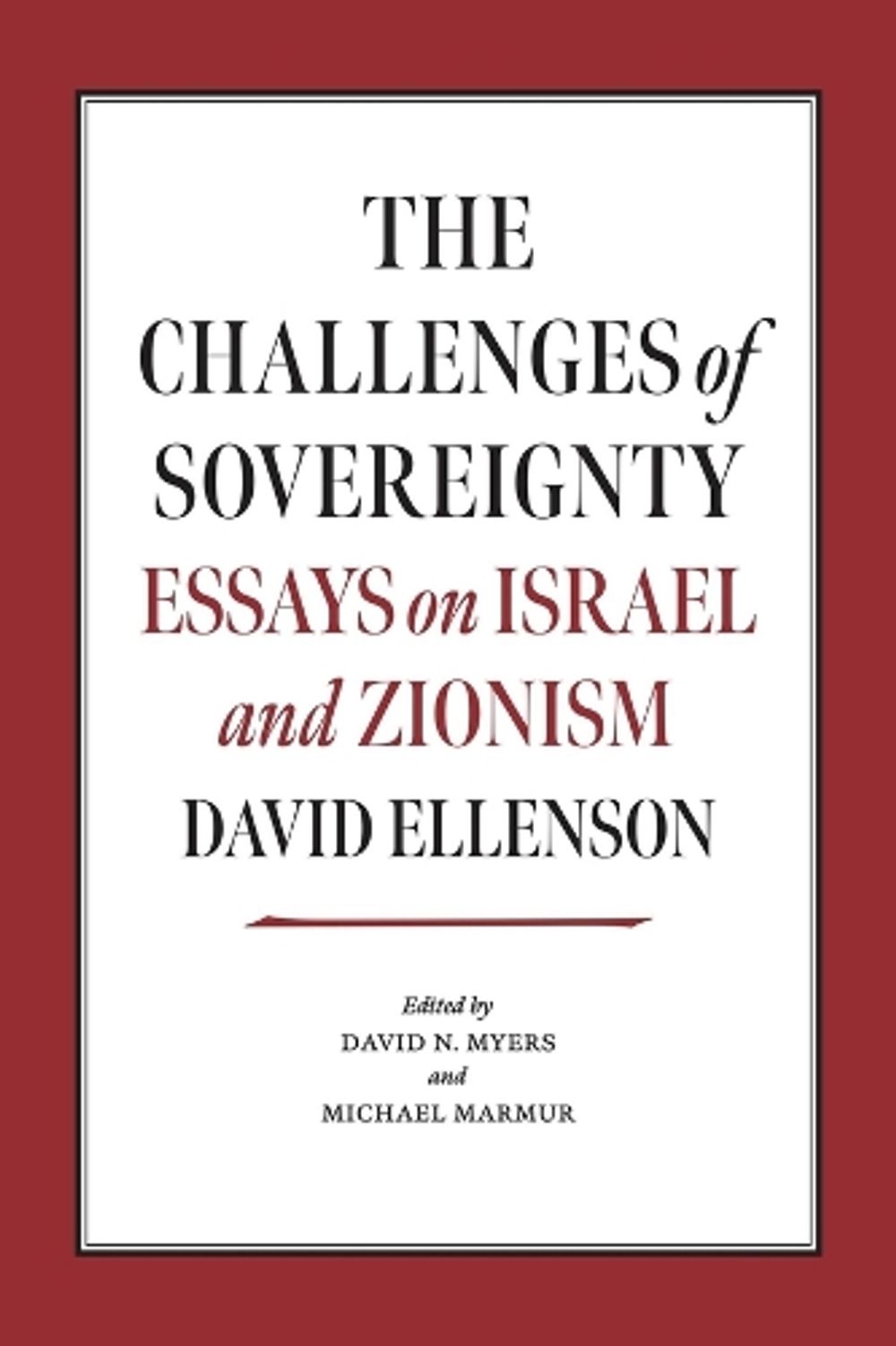 The Challenges of Sovereignty by David Ellenson - ISBN: 9781684583225
