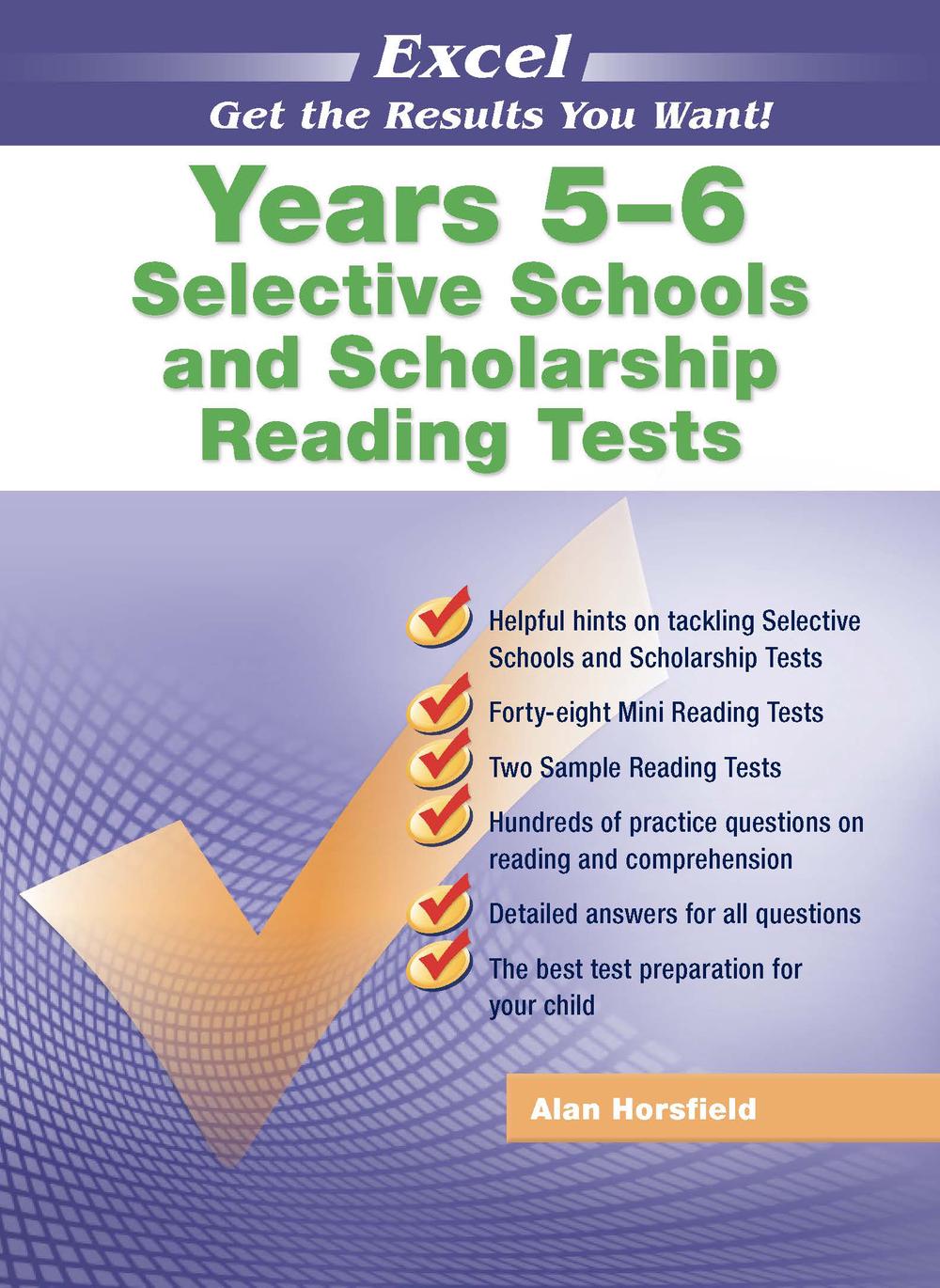 Excel Selective Schools and Scholarship Reading Tests Years 5-6, 9781741256314