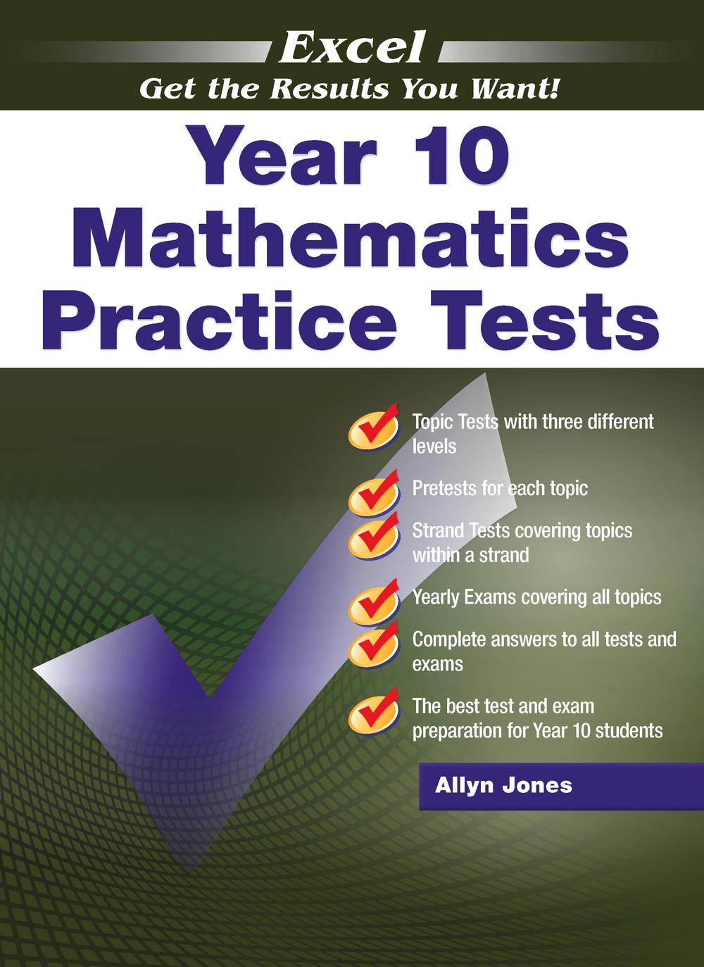 Excel Year 10 Mathematics Practice Tests, 9781741256376