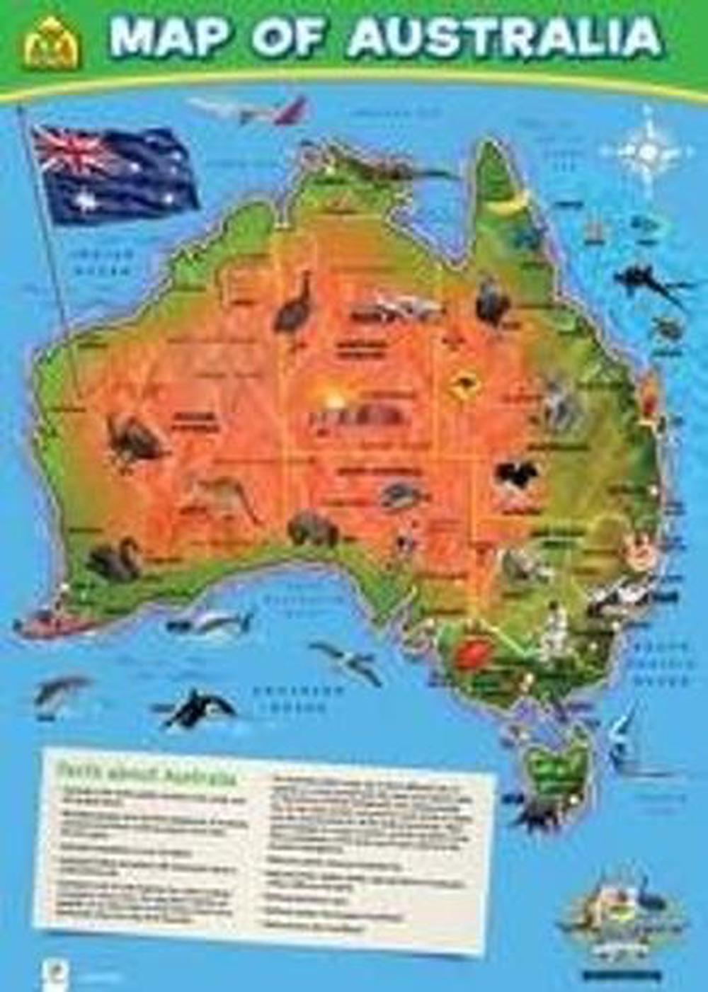 School Zone Wall Chart: Map of Australia by Hinkler Pty Ltd, Wall ...