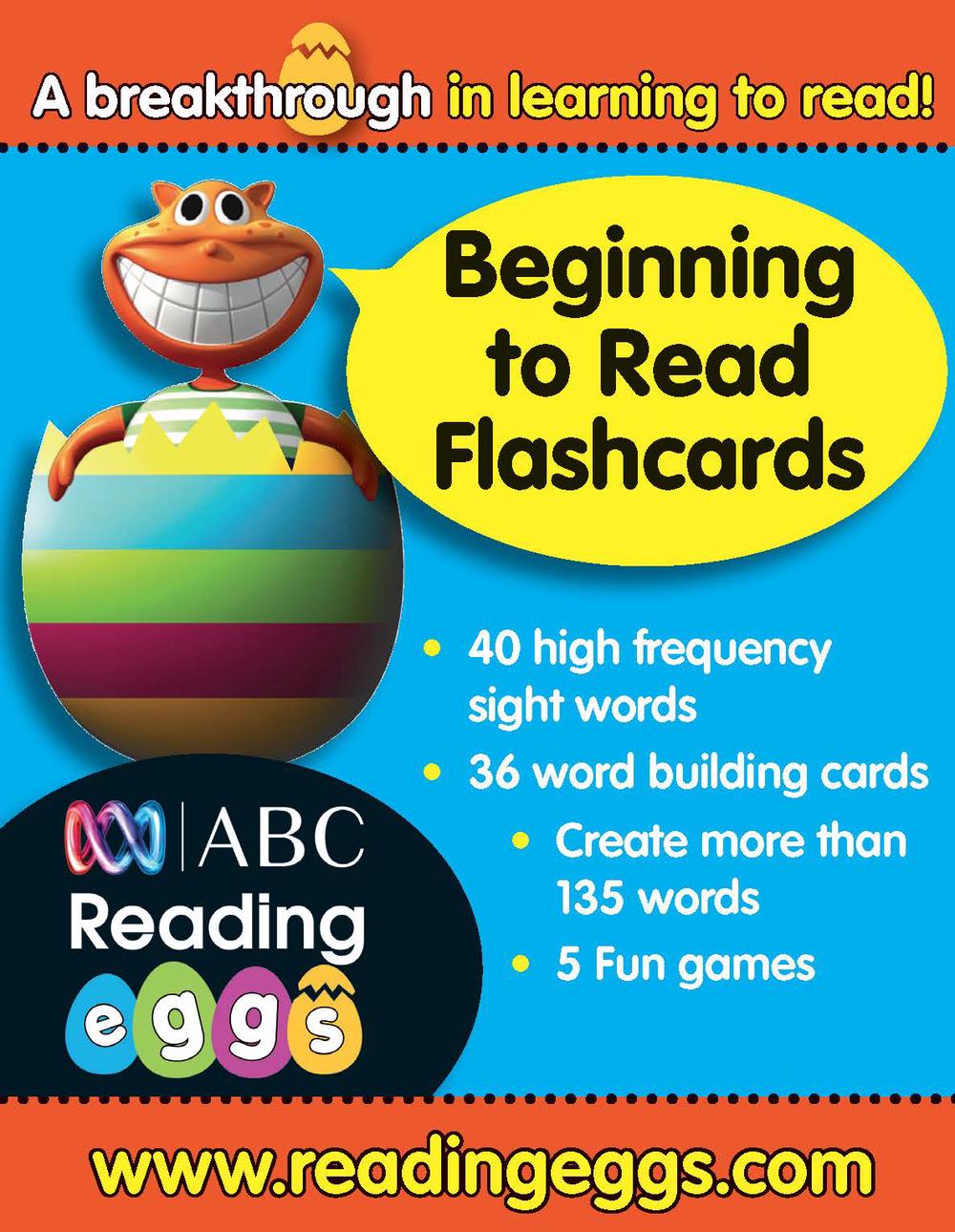 Reading Eggs Ages 4 to 6 Beginning to Read Flashcards, 9781742151236