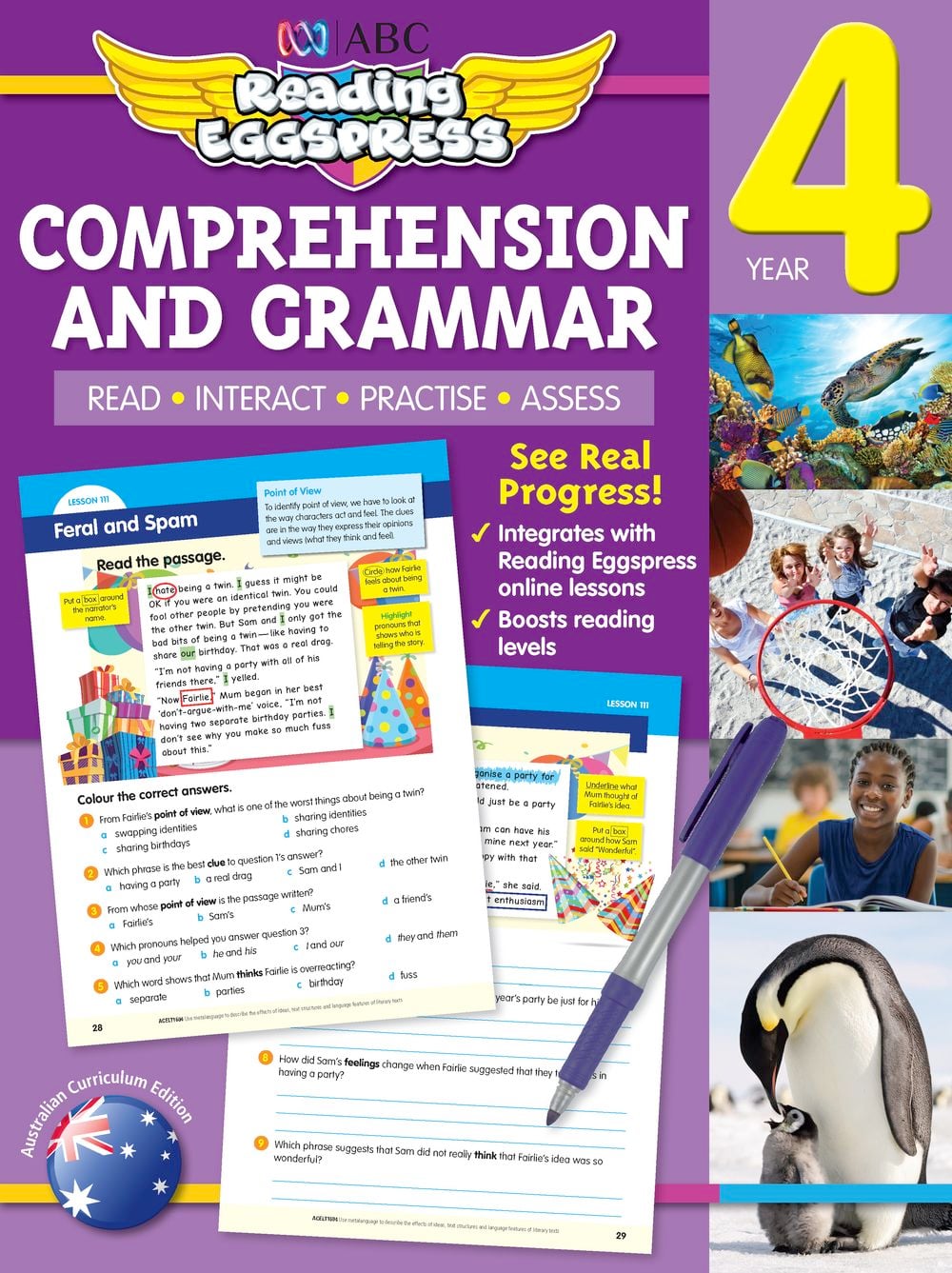 ABC Reading Eggspress Comprehension and Grammar Year 4 by Pascal Press - ISBN: 9781742153315