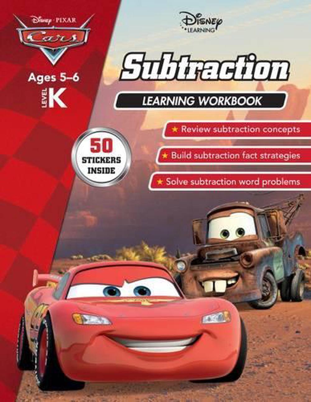 Disney Cars Subtraction Learning Workbook, Paperback, 9781743627716