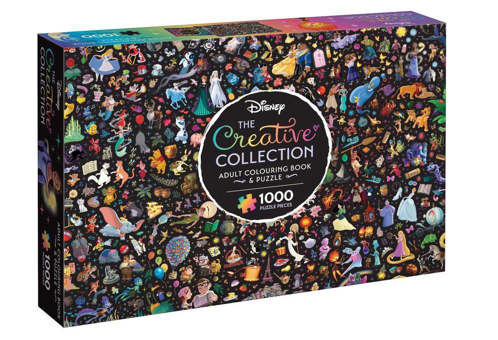 The Creative Collection: Adult Colouring Book and Puzzle (Disney: 1000 Pieces), 9781760266677