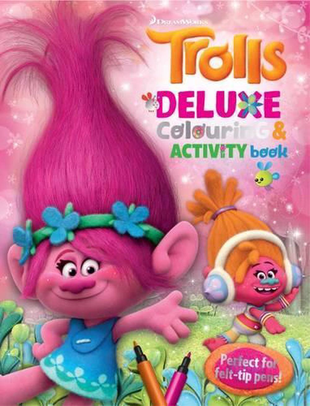 Trolls Deluxe Colouring & Activity Book, Paperback, 9781760404758 | Buy ...