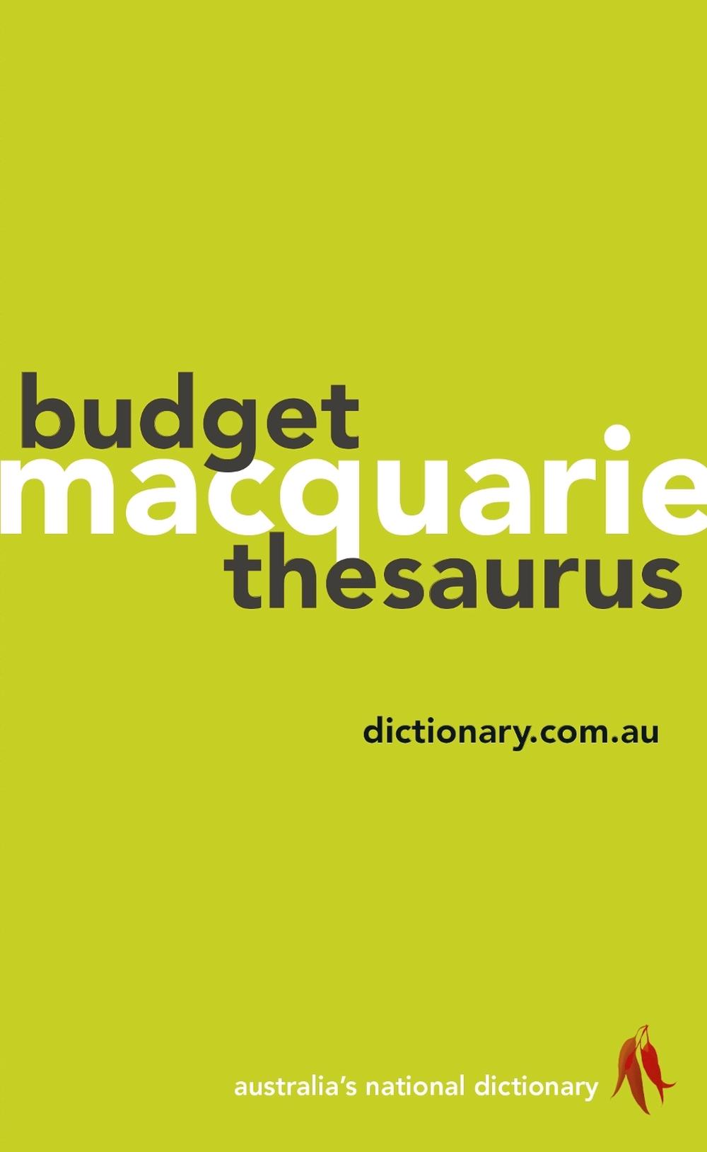 Macquarie Budget Thesaurus, 9781760553692