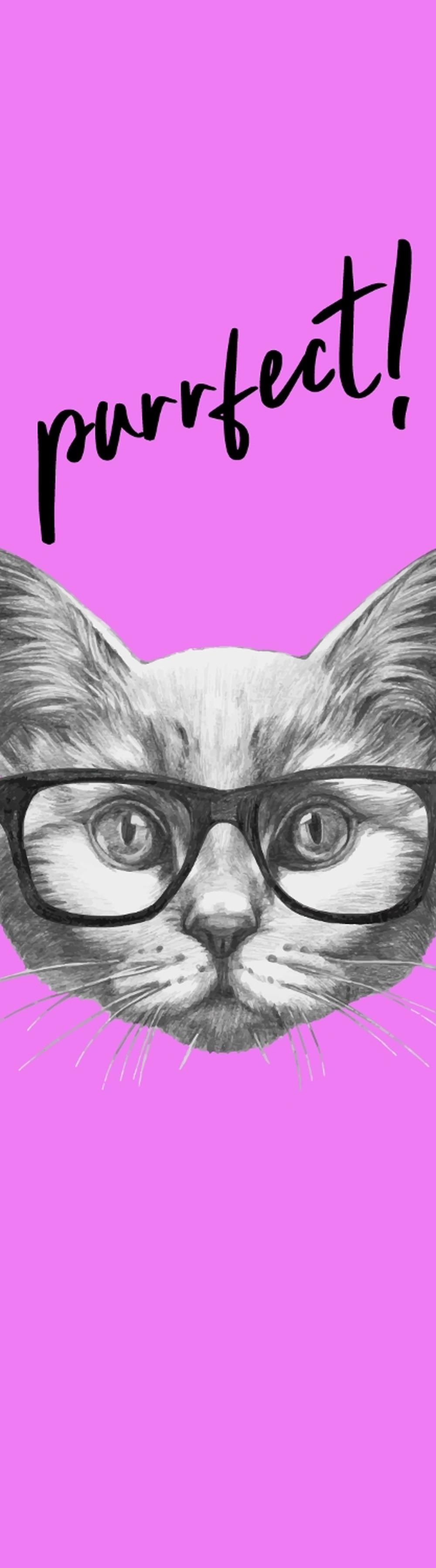 New Holland Publishers Tasseled Bookmark PINK CAT WITH GLASSES, 9781760791889