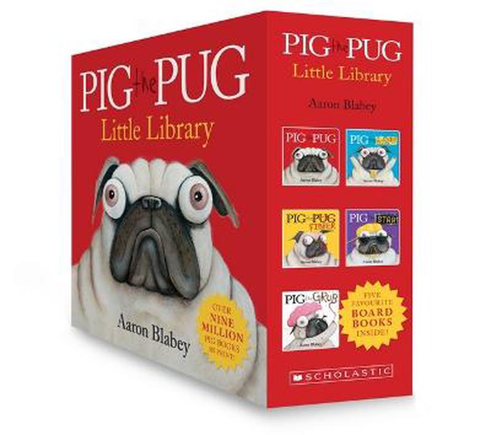 Pig The Pug: 5 Book Little Library By Blabey Aaron, Board Book 