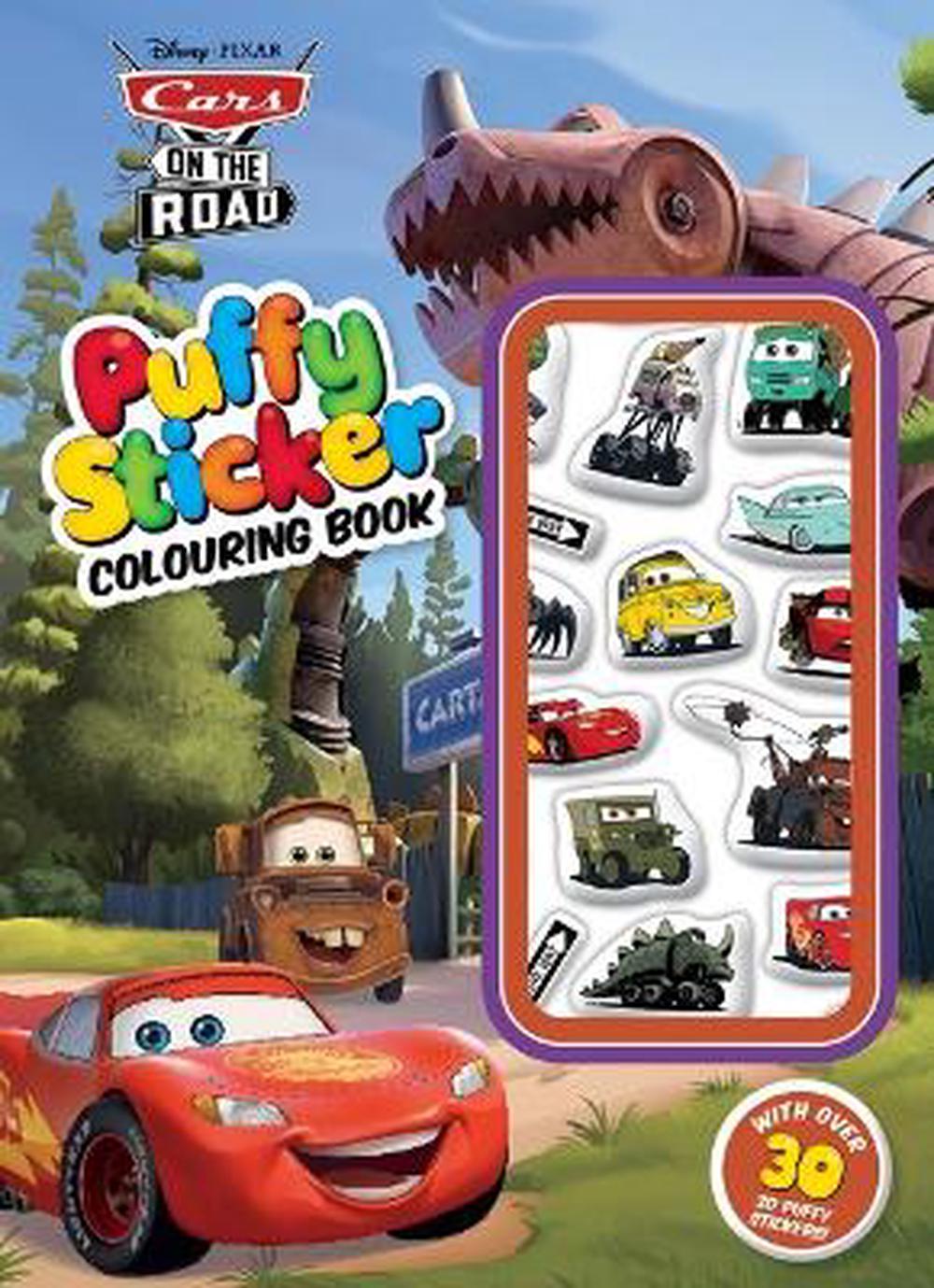 Cars on the Road: Puffy Sticker Colouring Book (Disney Pixar), 9781761294396