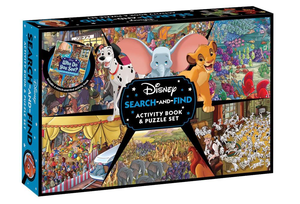 Disney: Search-and-Find Activity Book and Puzzle Set (200 Pieces), 9781761523571