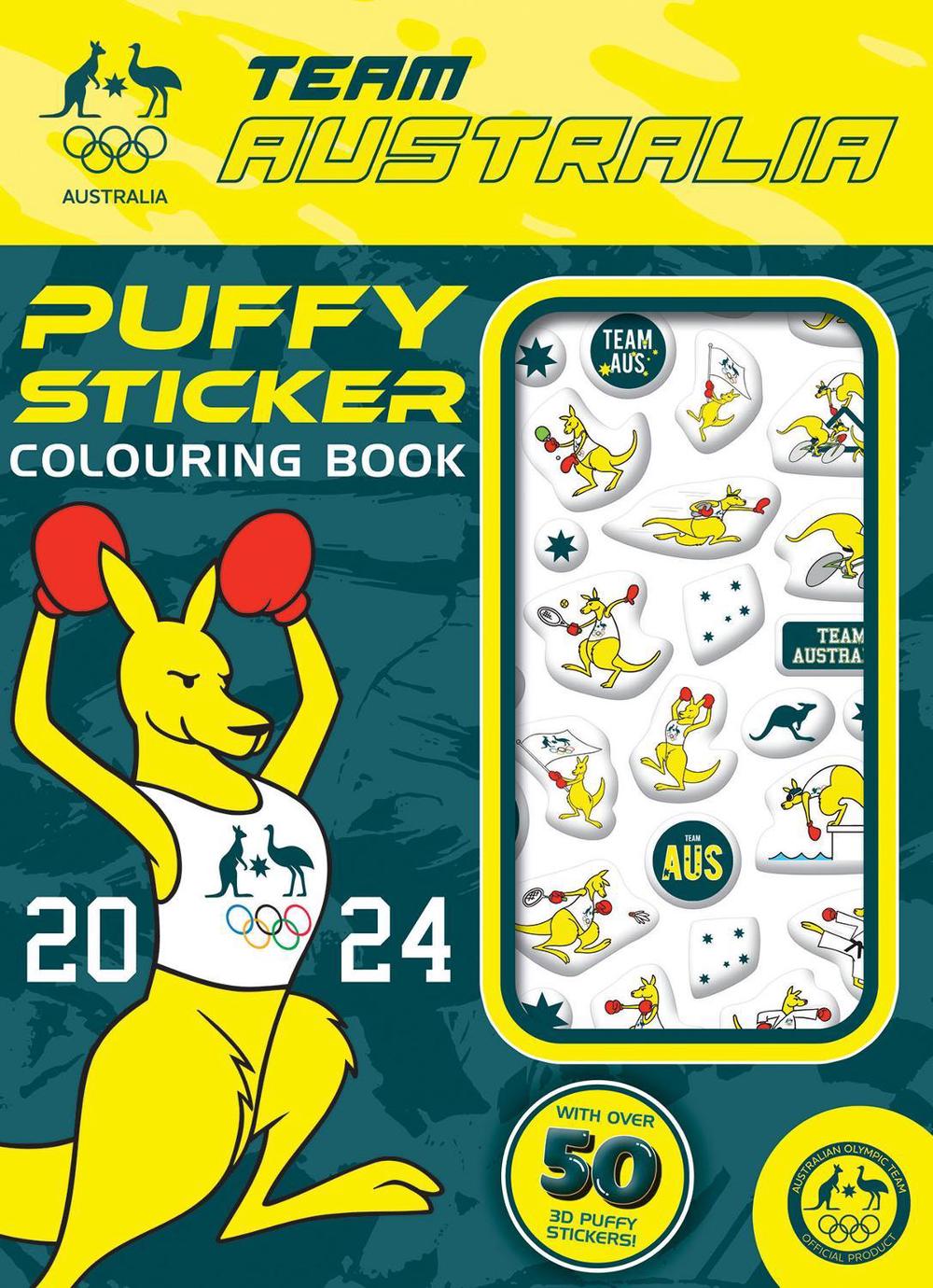 Australian Olympic Team: Puffy Sticker Colouring Book, 9781761525018