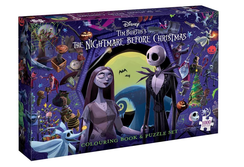 Tim Burton's The Nightmare Before Christmas: Colouring Book and Puzzle Set (Disney: 1000 Pieces), 9781761526053