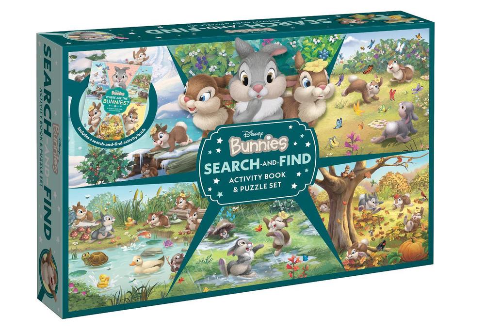 Disney Bunnies: Search-and-Find Activity Book and Puzzle Set (200 Pieces), 9781761640711