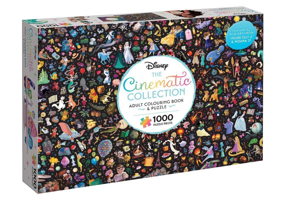 Disney: The Cinematic Collection Adult Colouring Book & Puzzle (1000 Pieces), 9781761641183
