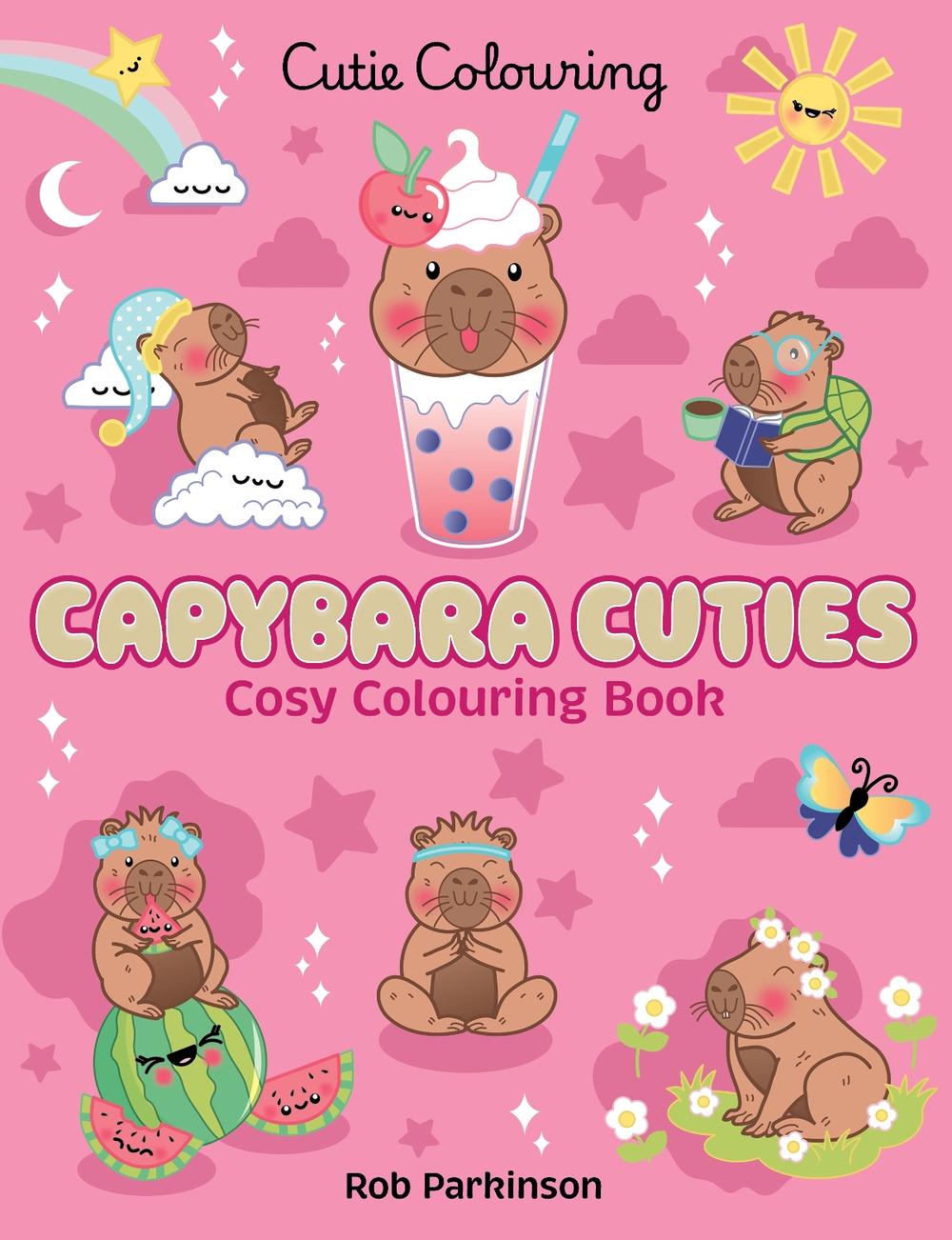 Capybara Cuties (Cutie Colouring #2), 9781761723940