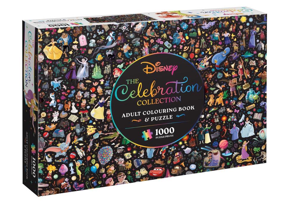 Disney The Celebration Collection: Adult Colouring Book and Puzzle (1000 Pieces), 9781761727658
