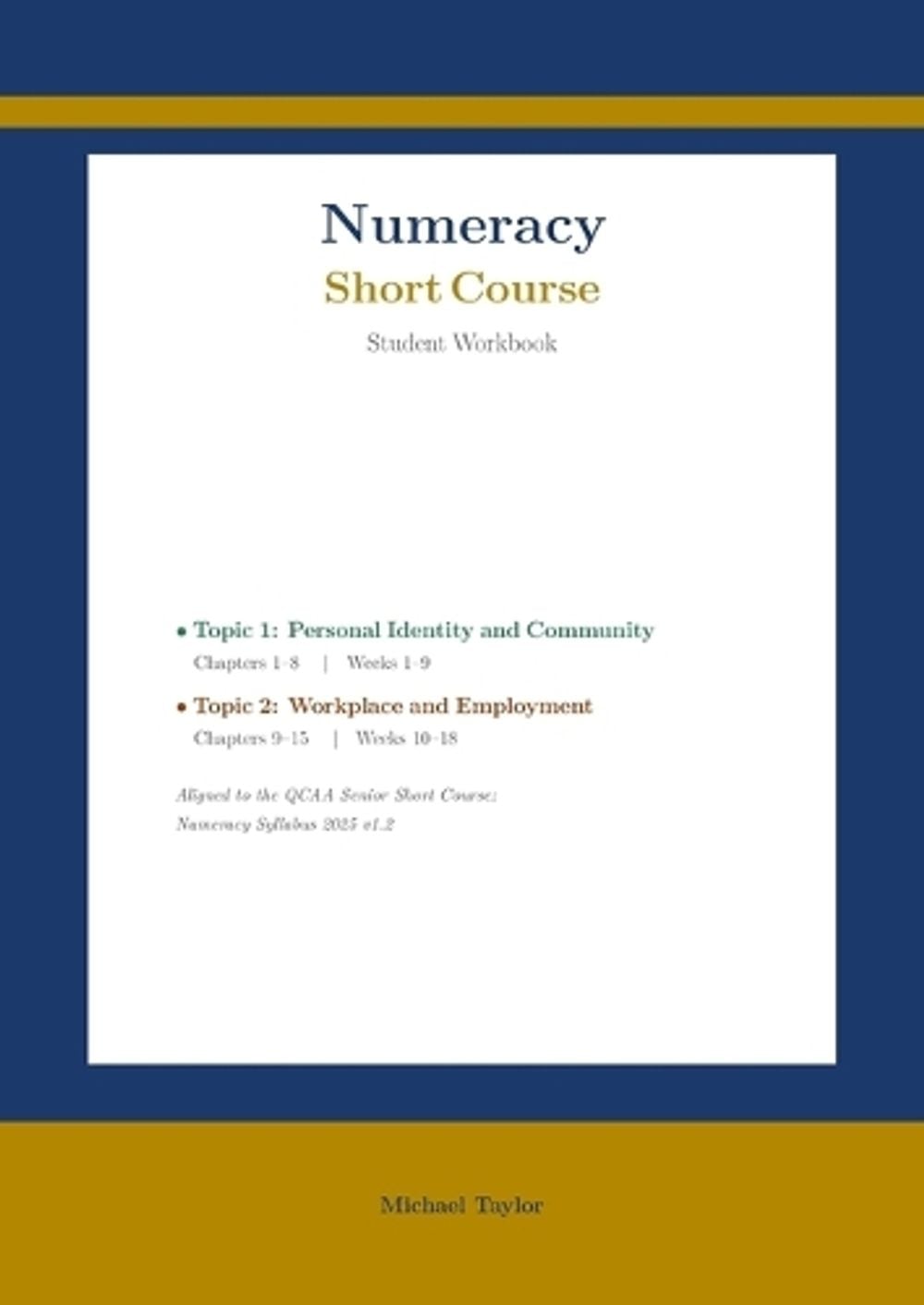 Numeracy Short Course by Taylor - ISBN: 9781764620901