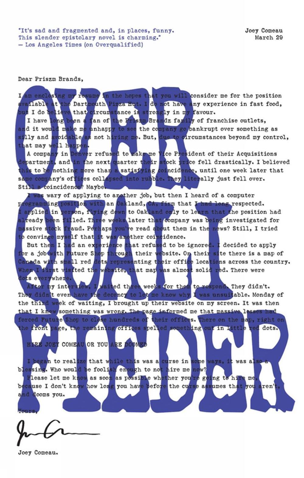 Overqualifieder by Joey Comeau - ISBN: 9781770412859