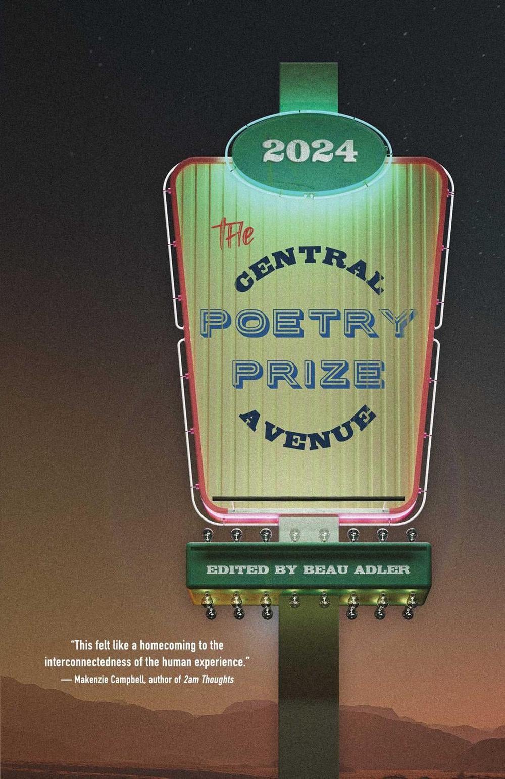Central Avenue Poetry Prize 2024 by Beau Adler - ISBN: 9781771683661