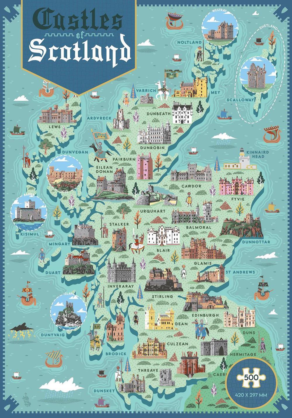 Castles of Scotland Jigsaw, 9781780279435