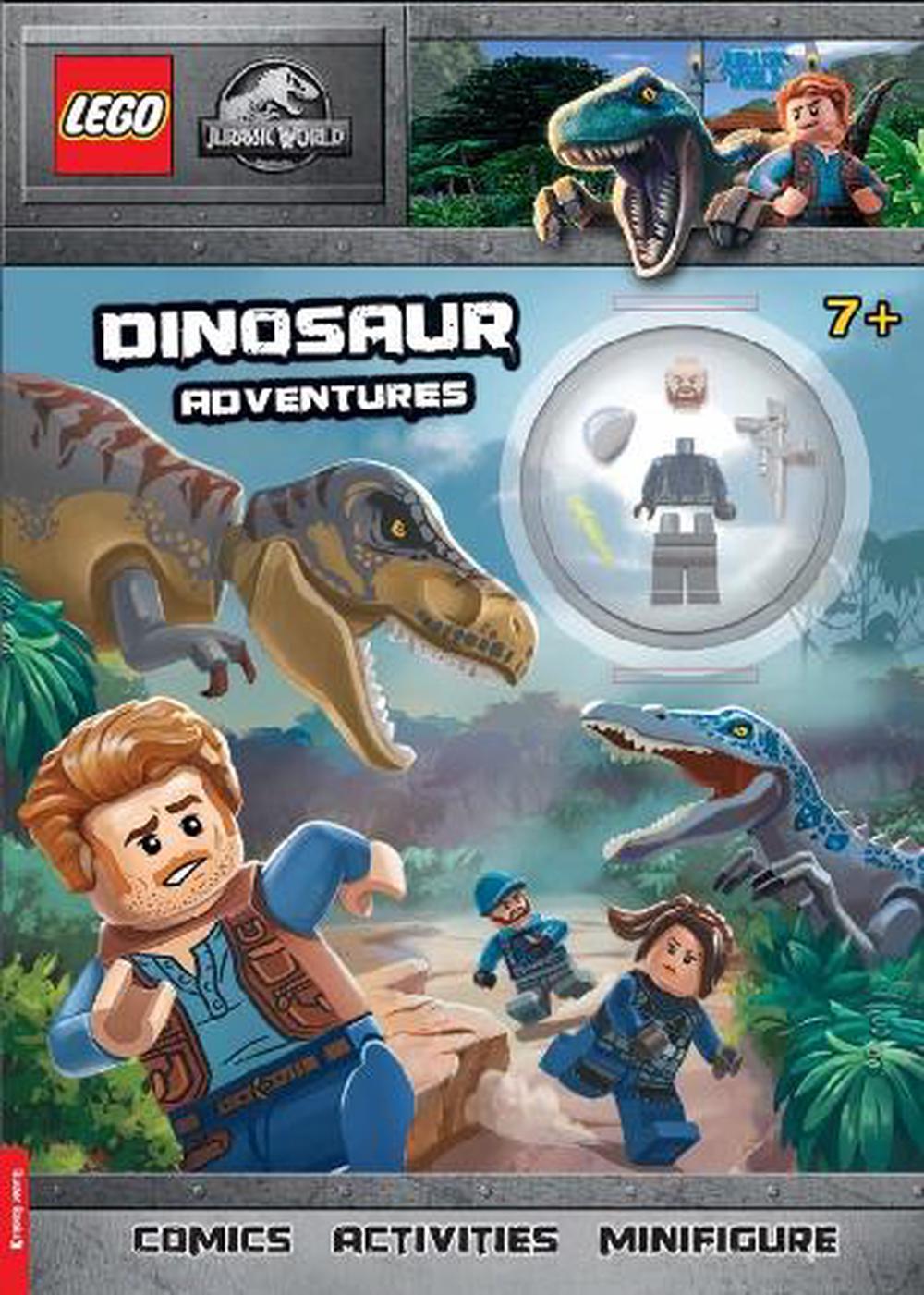 Lego Jurassic World Dinosaur Adventures Activity Book With Acu Guard Minifigure By Buster