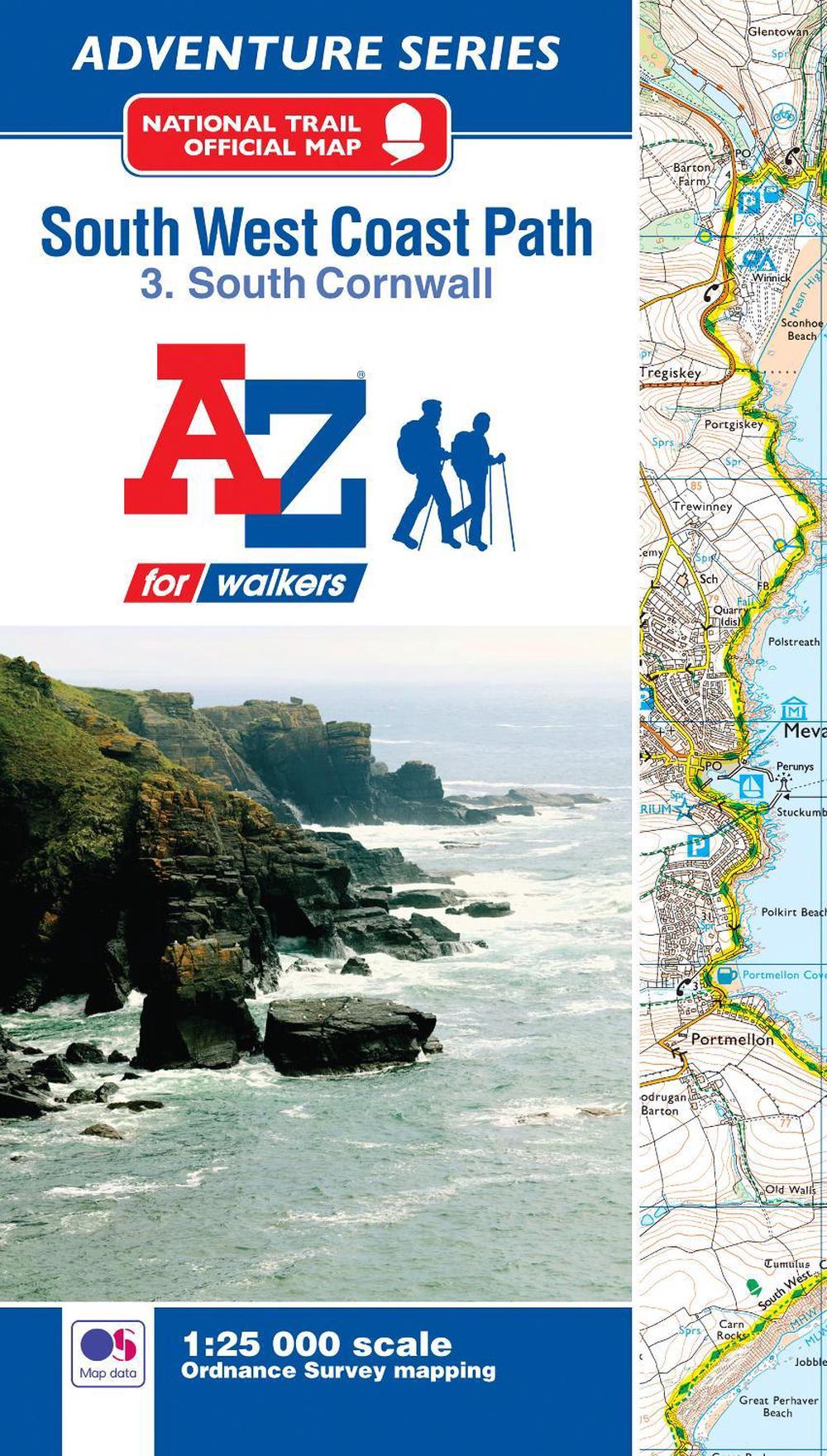 SW Coast Path South Cornwall Adventure Atlas, 9781782571575