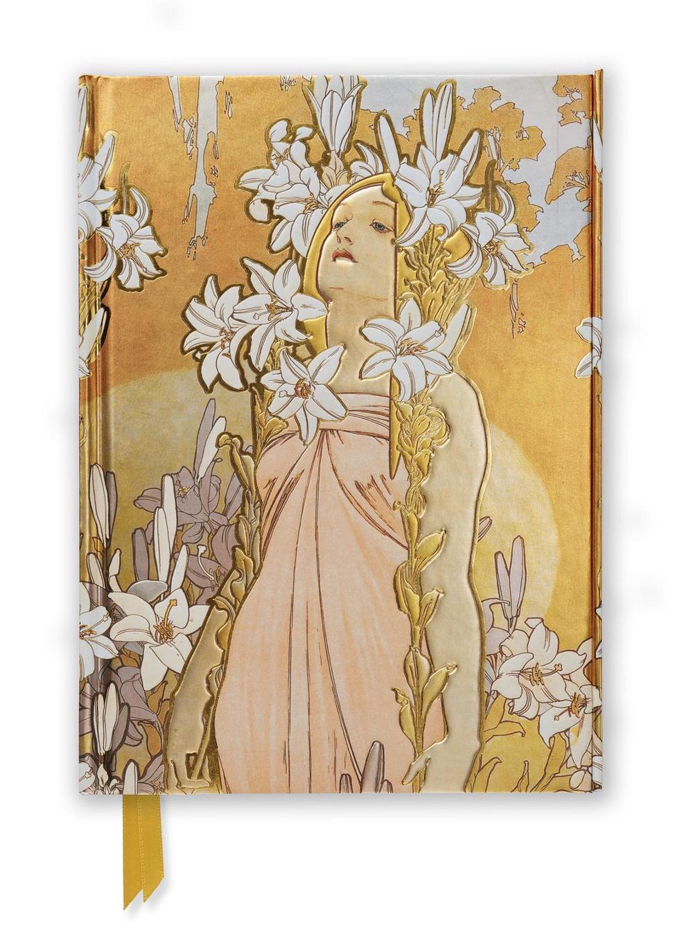 Flame Tree Studio Mucha: The Flowers, Lily (Foiled Journal), 9781783611966
