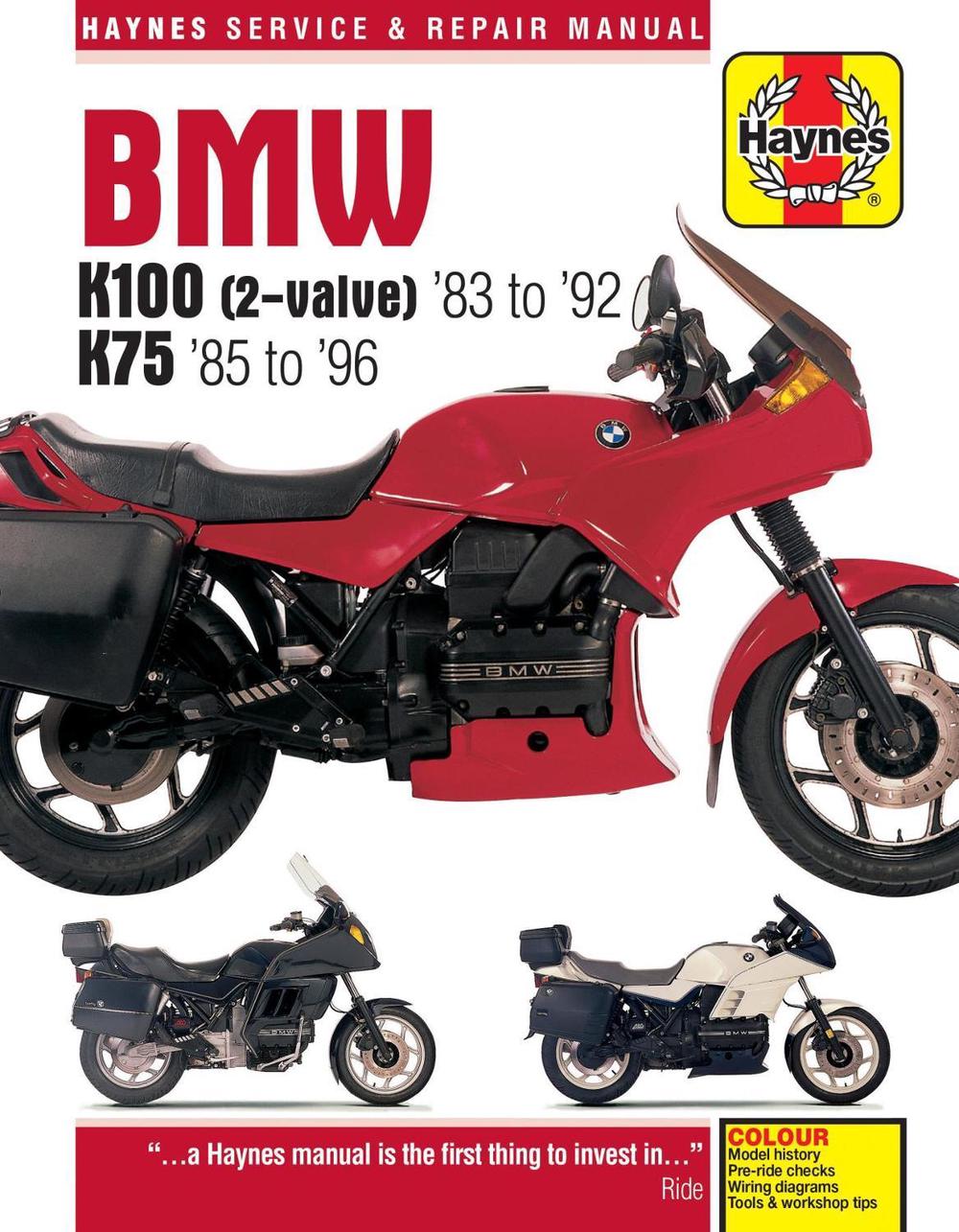 BMW K100 & 75 Motorcycle Repair Manual. Haynes Publishing