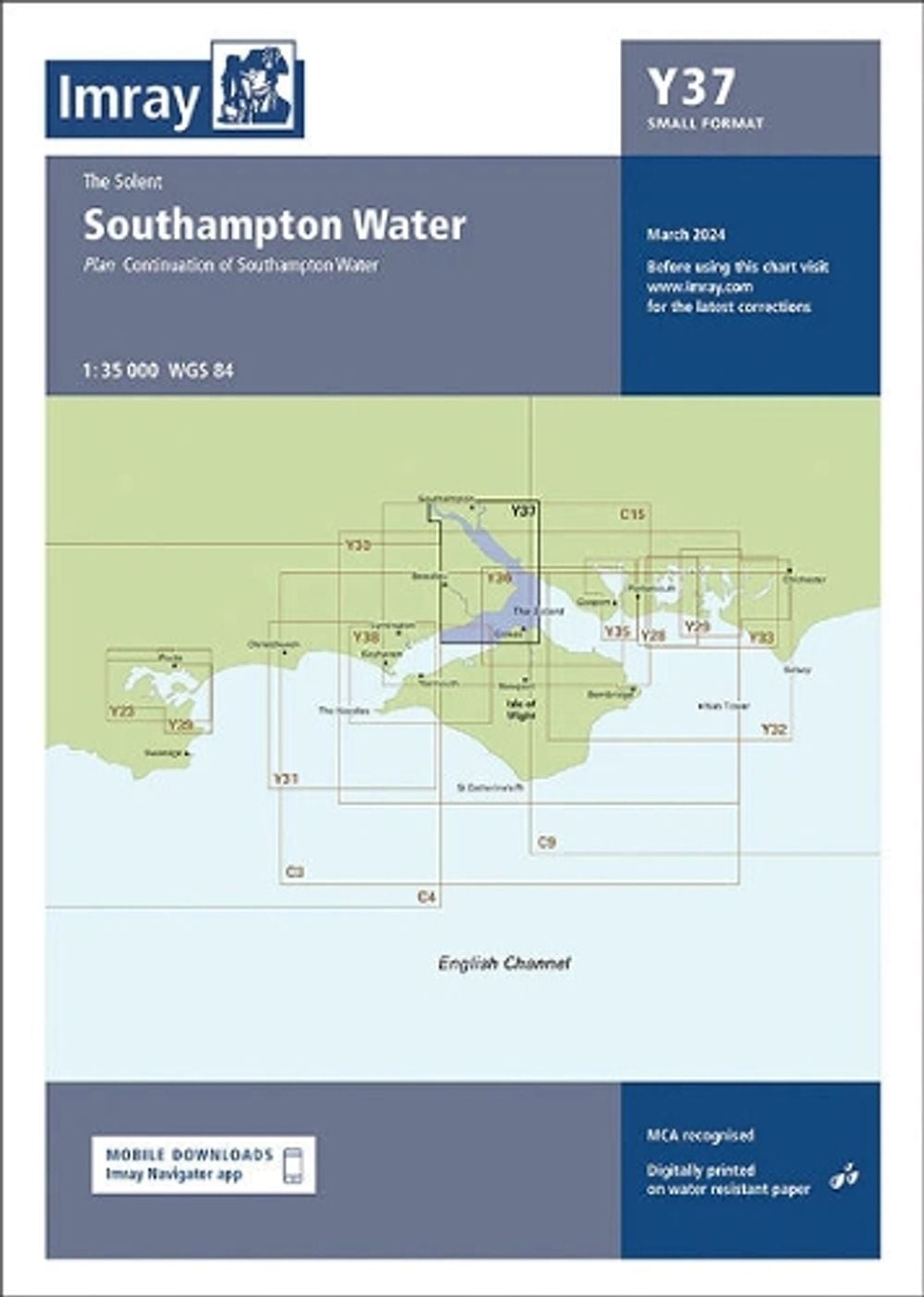 Y37 Southampton Water (Small Format) by Imray Y. Series - ISBN: 9781786795793