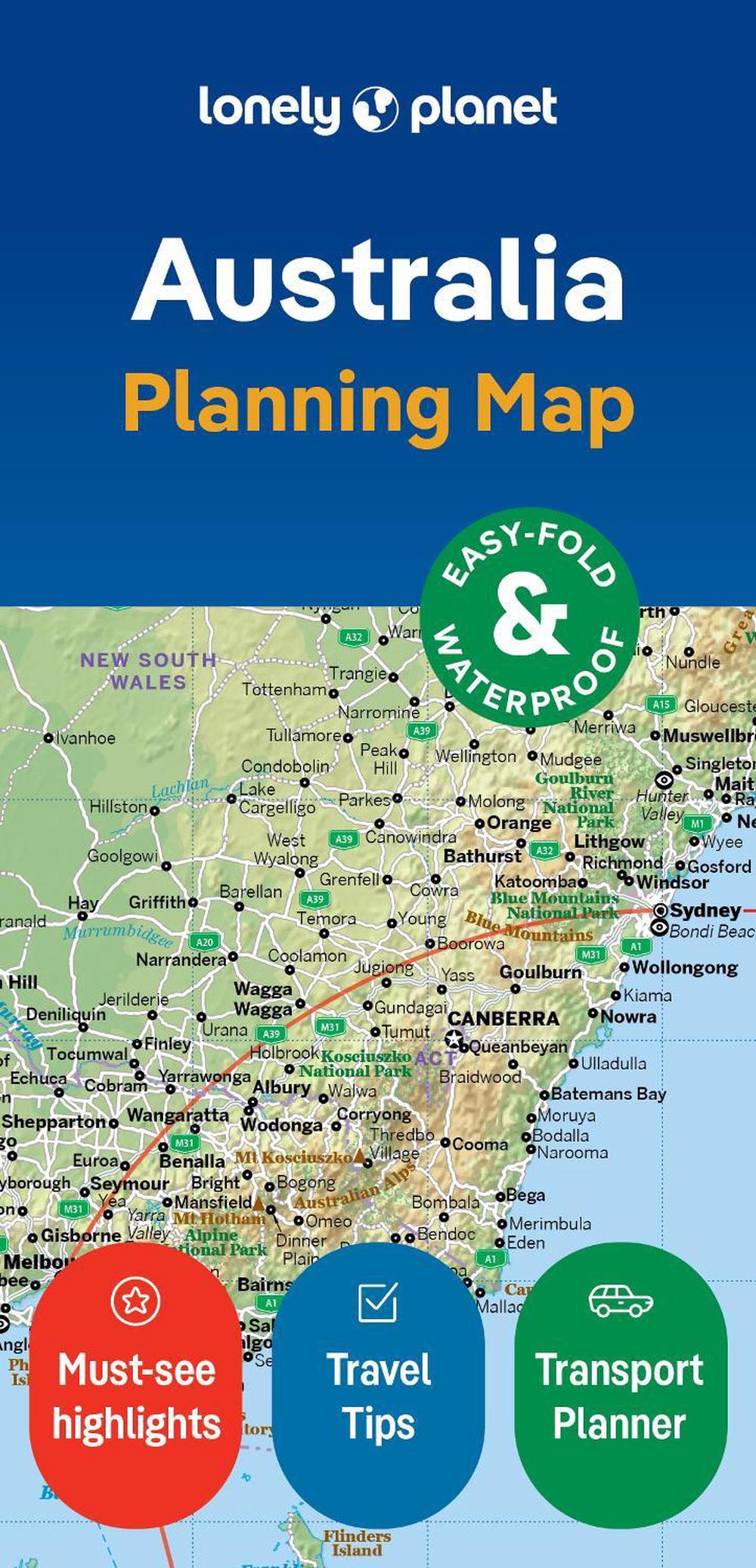 Lonely Planet Australia Planning Map, 9781787015258