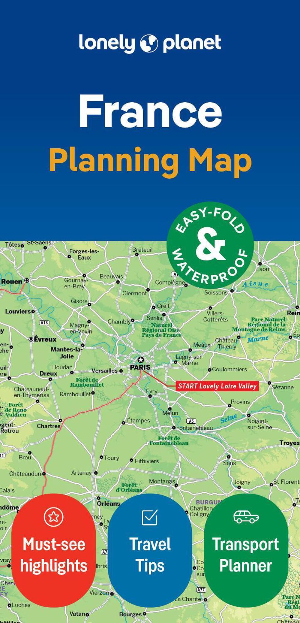 Lonely Planet France Planning Map, 9781787015708