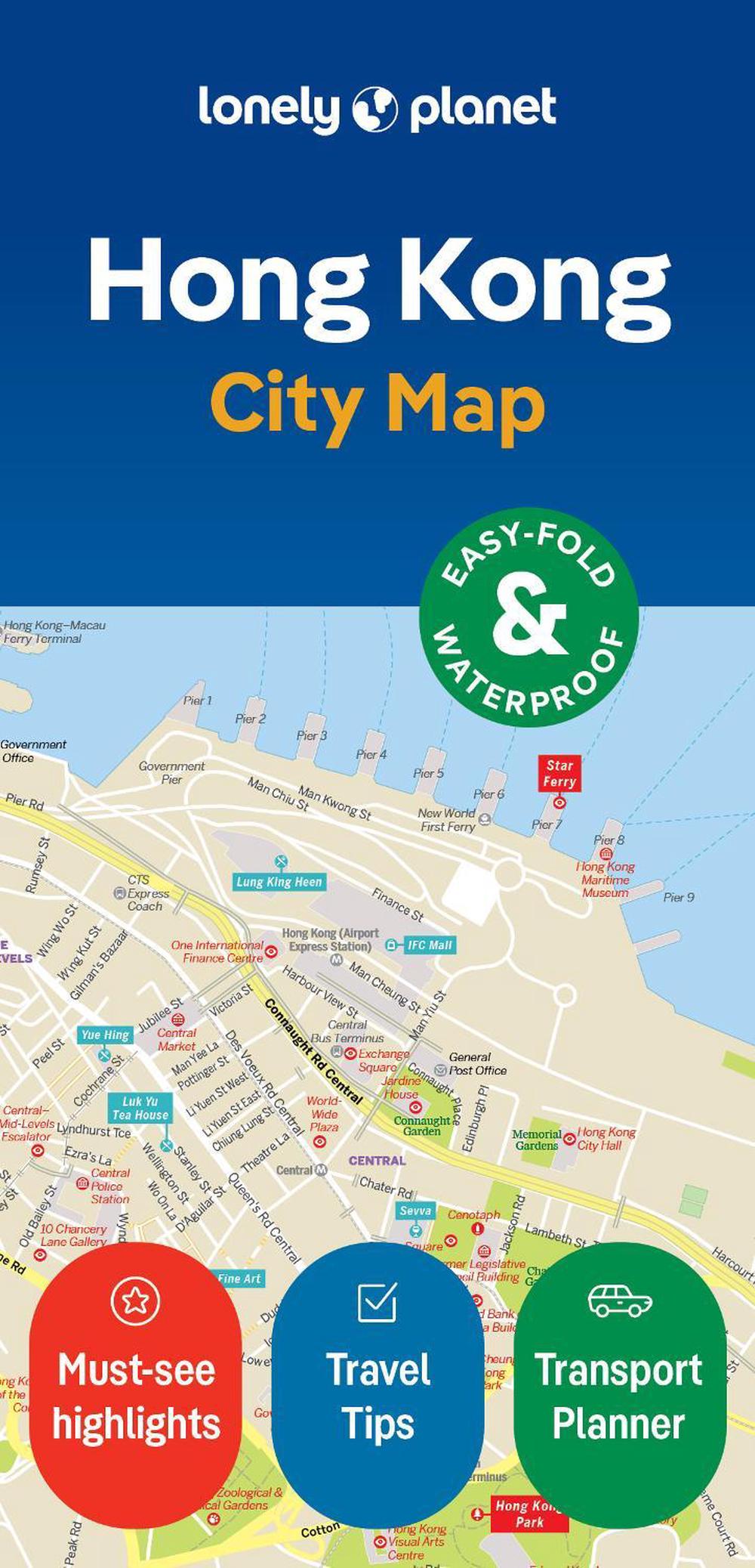 Lonely Planet Hong Kong City Map, 9781787015777