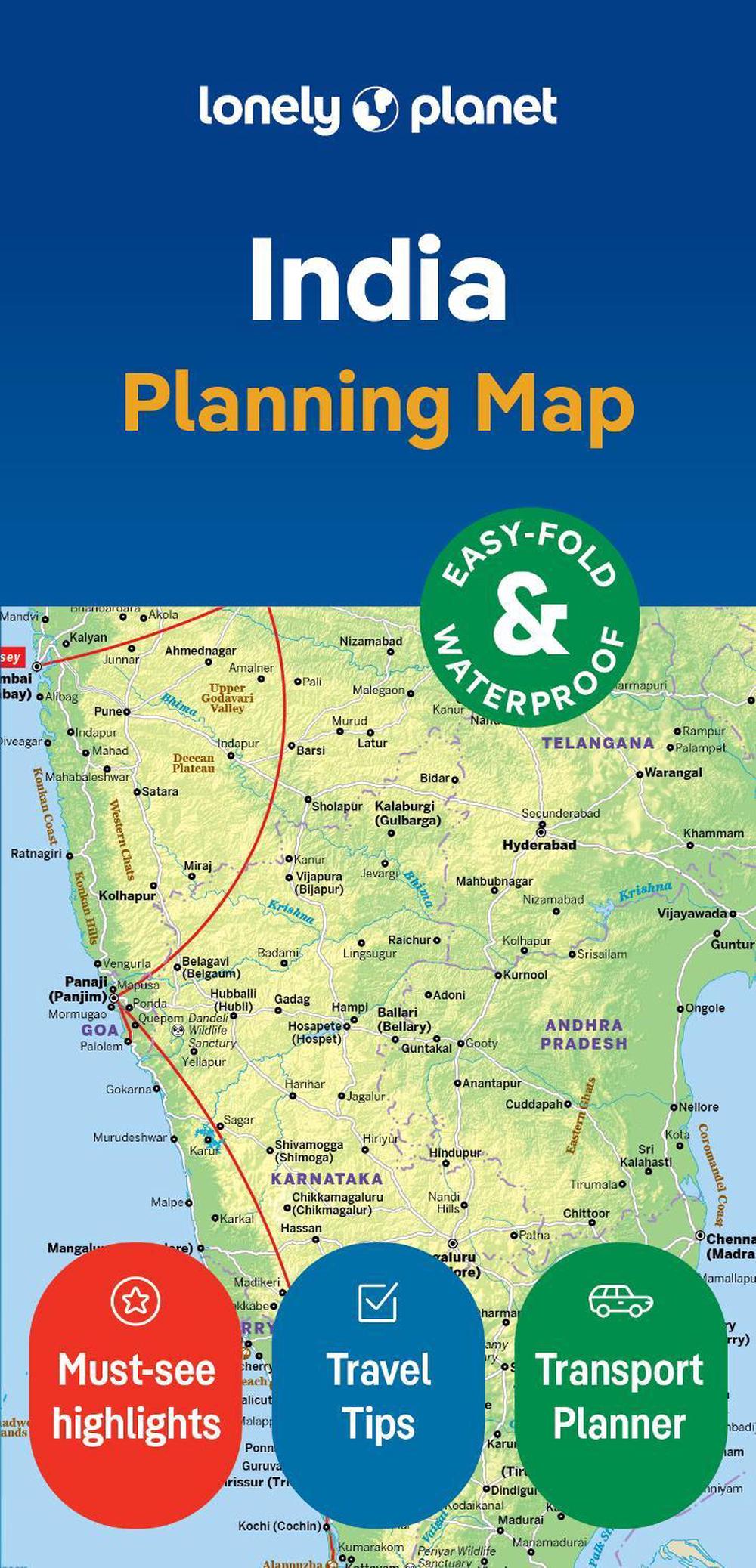 Lonely Planet India Planning Map, 9781787015791