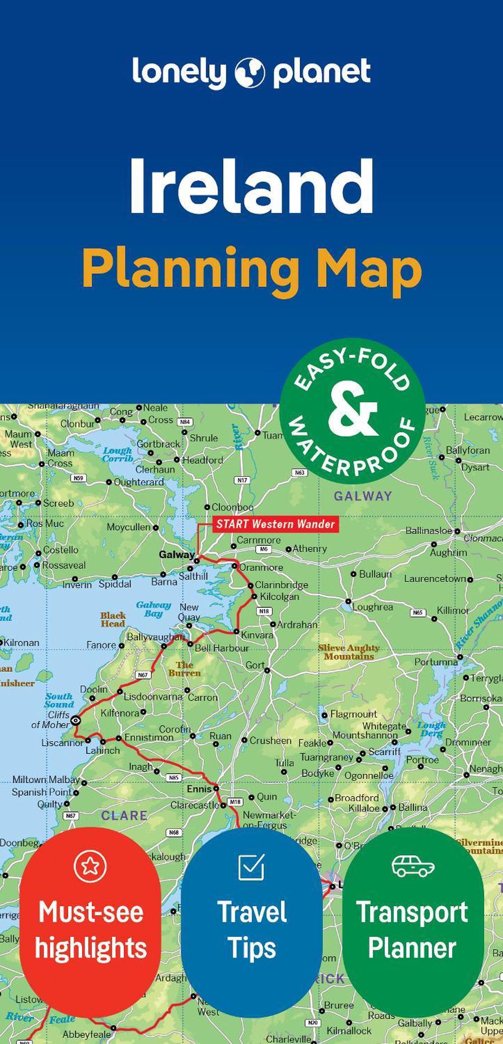 Lonely Planet Ireland Planning Map, 9781787015814