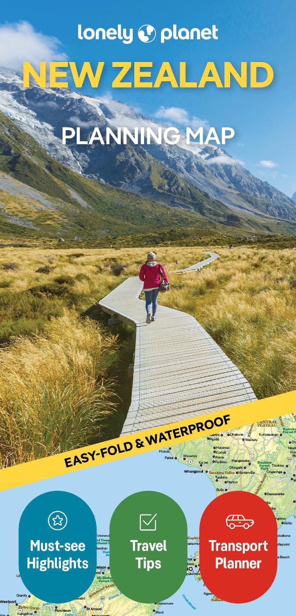 Lonely Planet New Zealand Planning Map, 9781787016040