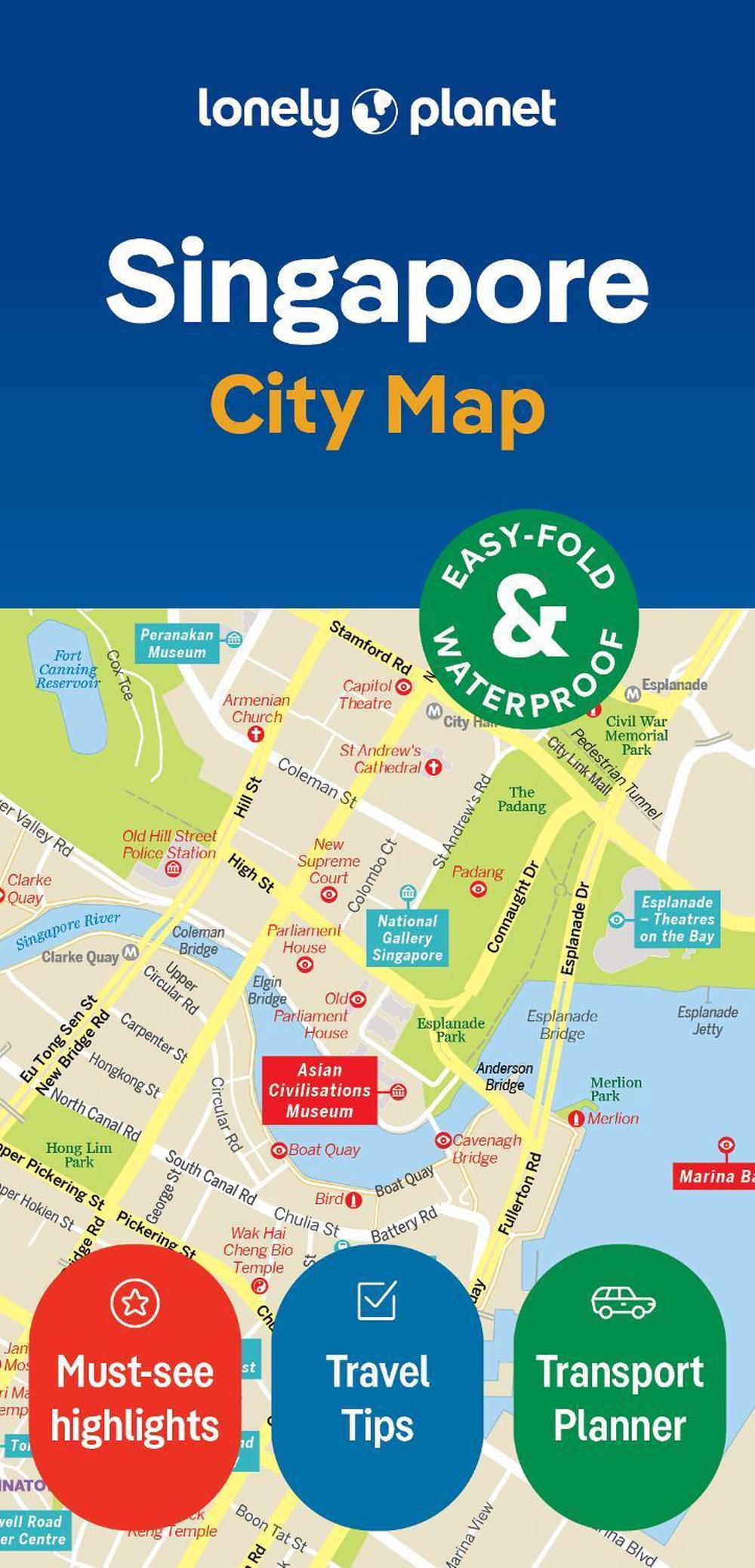 Lonely Planet Singapore City Map, 9781787016491