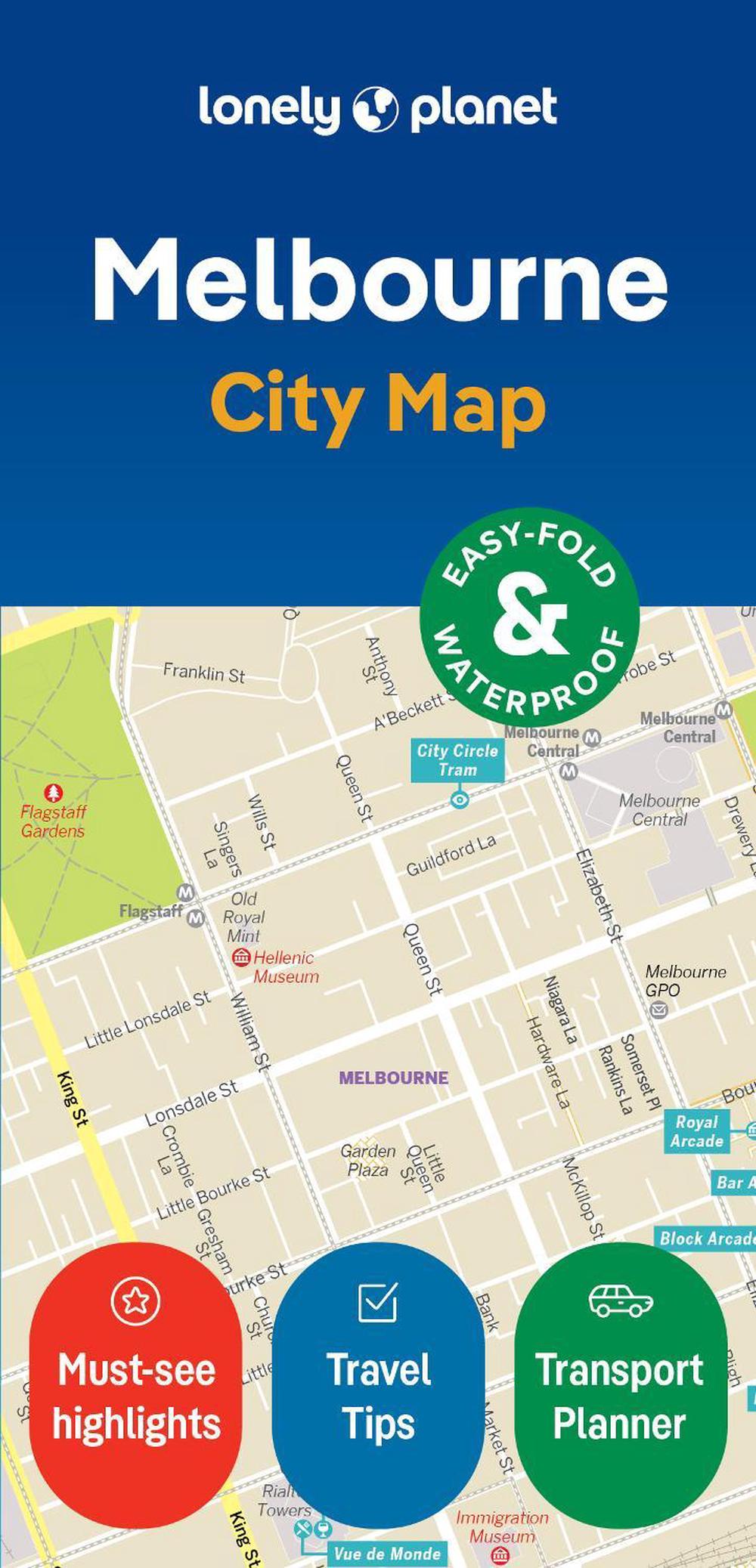 Lonely Planet Melbourne City Map, 9781787017153