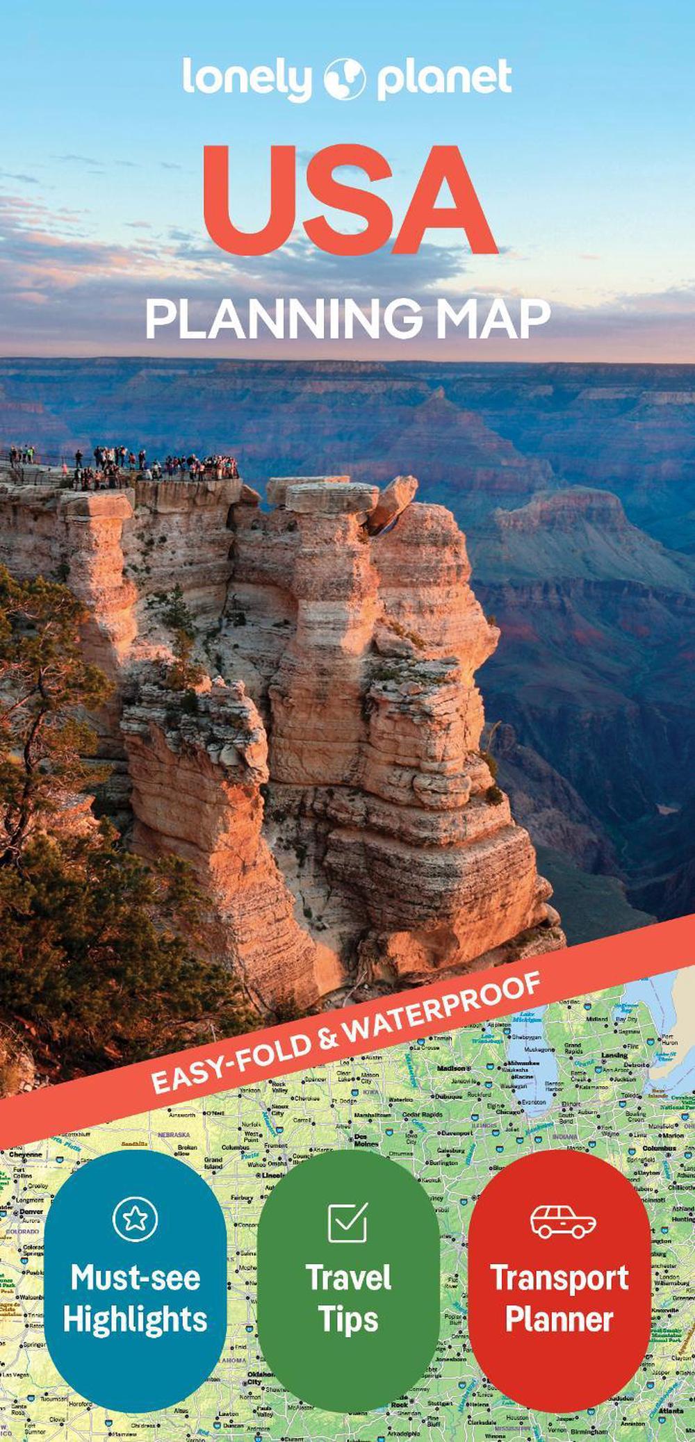 Lonely Planet USA Planning Map, 9781787017887