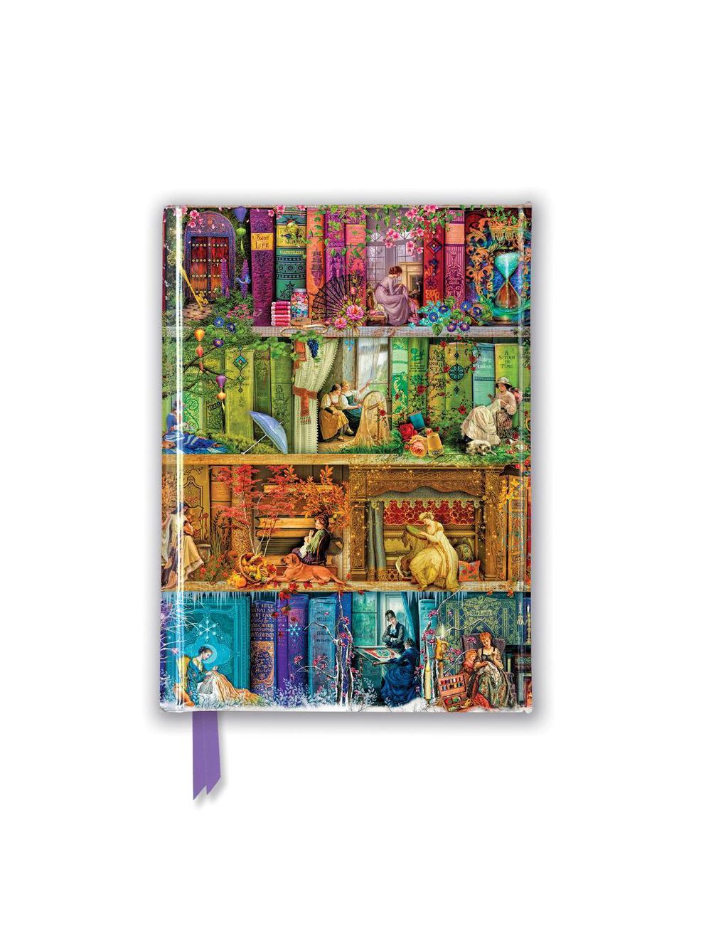 Flame Tree Studio Aimee Stewart: A Stitch in Time Bookshelf (Foiled Pocket Journal) by Flame Tree Studio - ISBN: 9781787555792