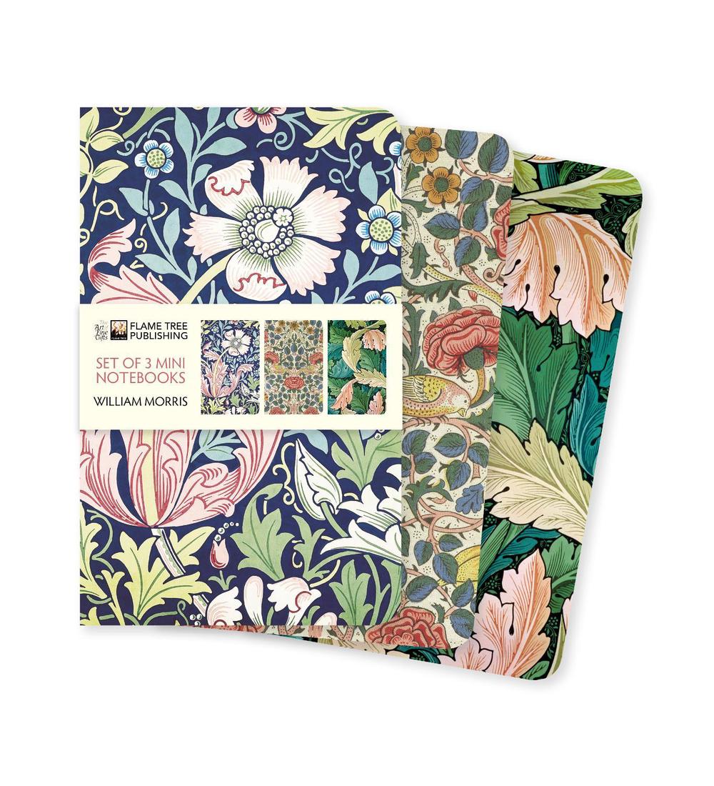 William Morris Set of 3 Mini Notebooks, 9781787559097
