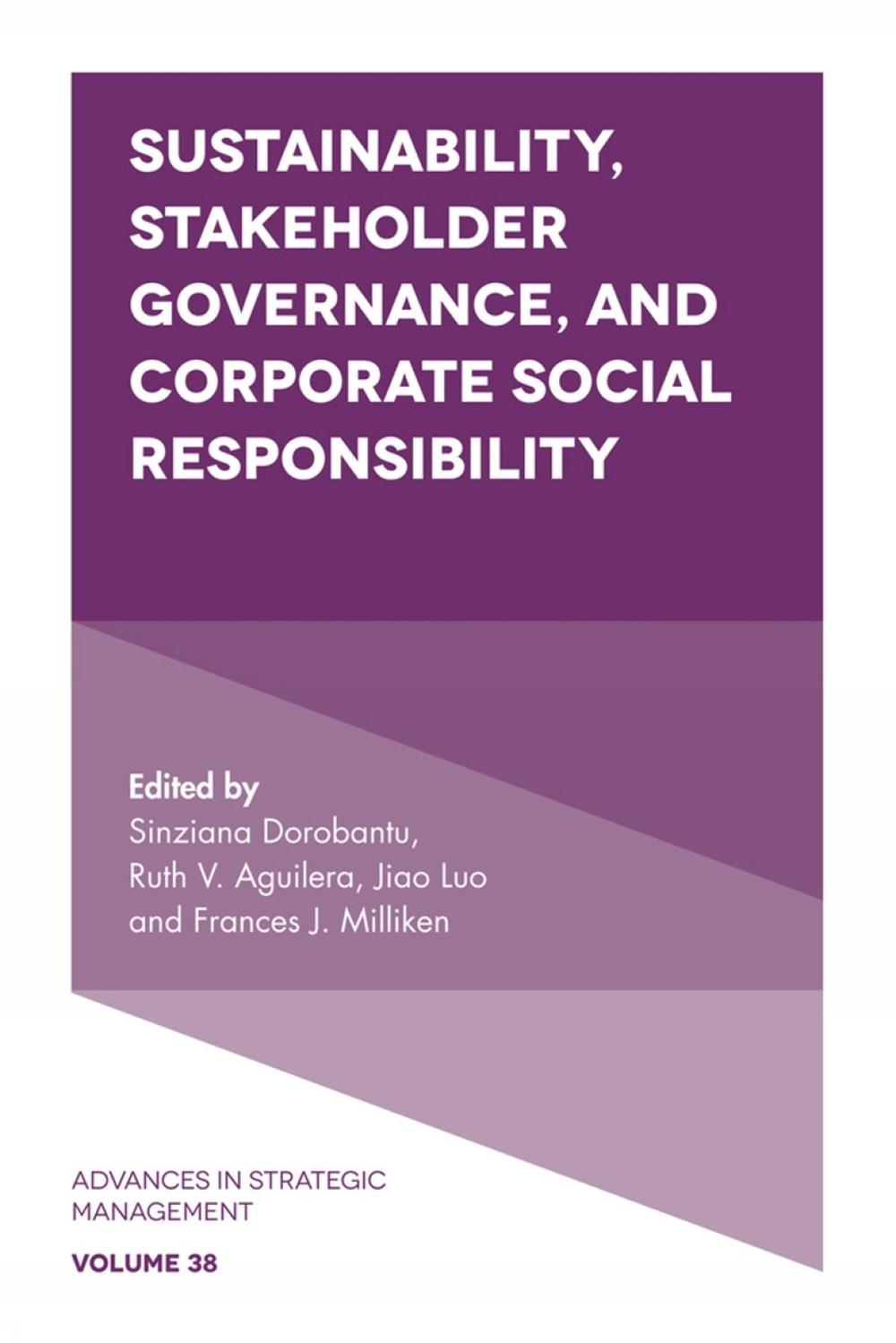 Sustainability, Stakeholder Governance, and Corporate Social Responsibility, 9781787563162