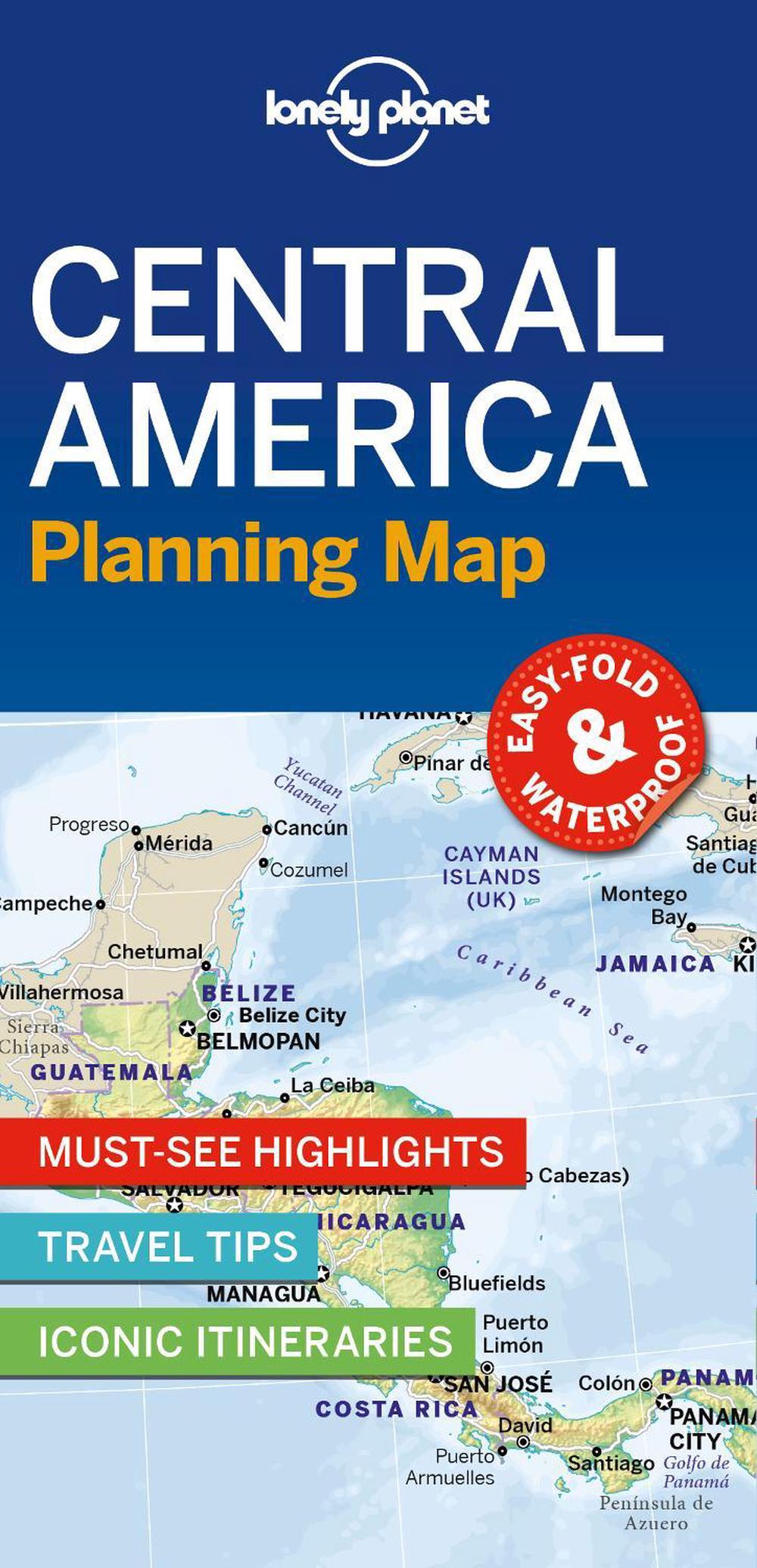Lonely Planet Central America Planning Map, 9781788685924