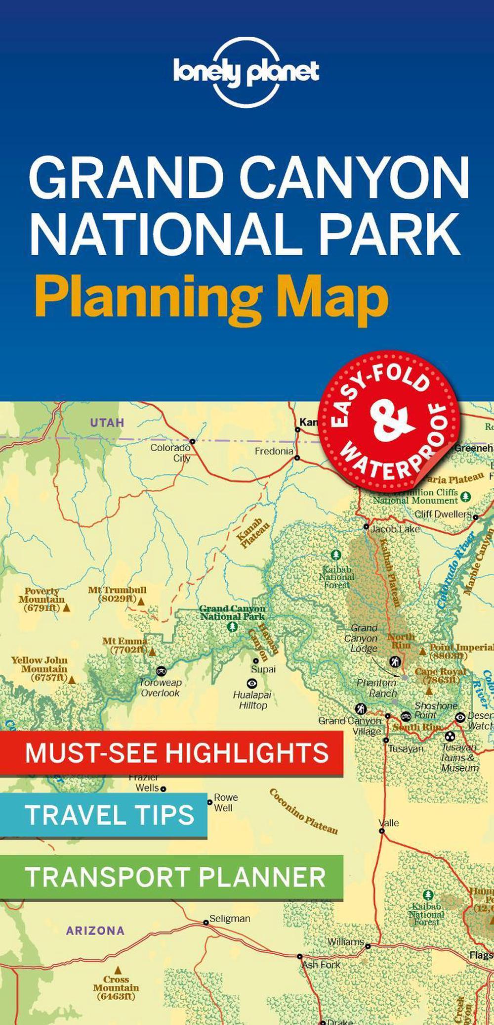 Lonely Planet Grand Canyon National Park Planning Map, 9781788685948