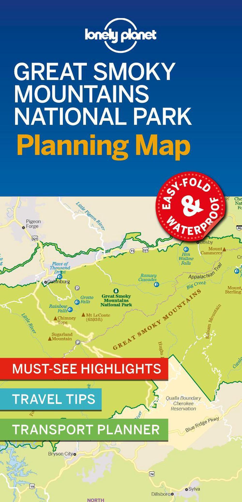 Lonely Planet Great Smoky Mountains National Park Planning Map, 9781788685955