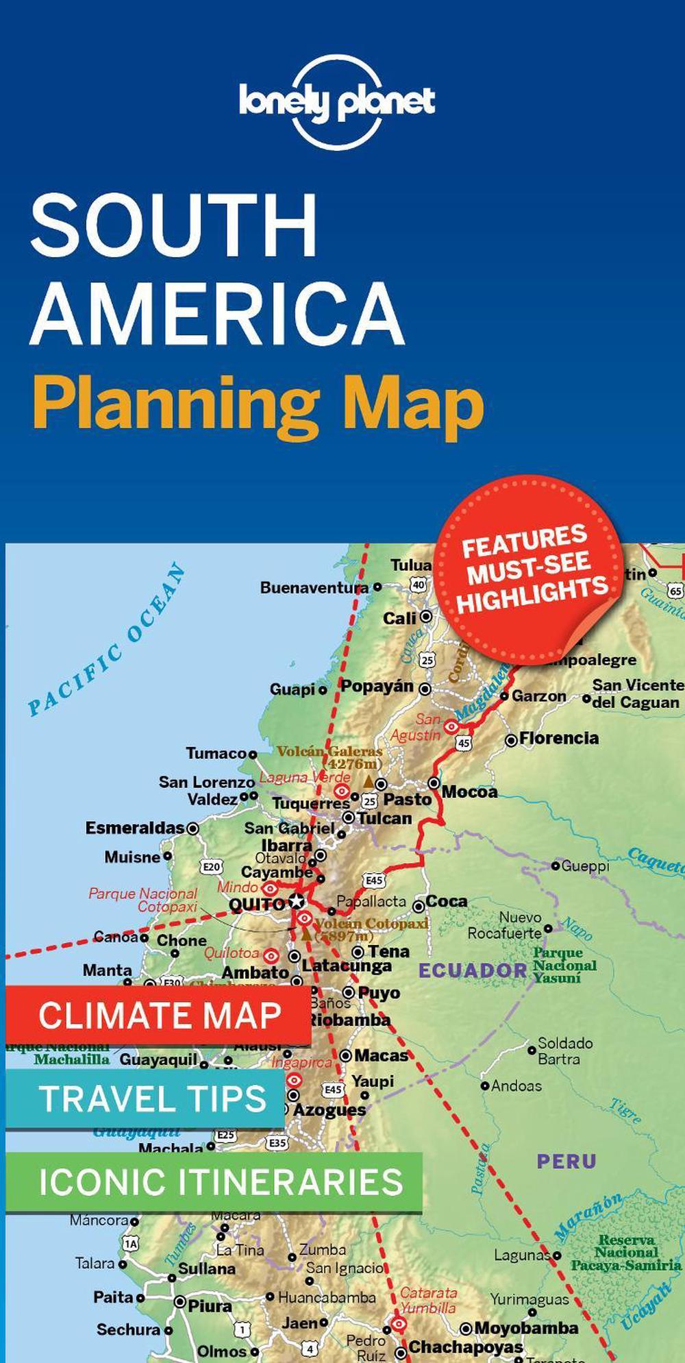 Lonely Planet South America Planning Map, 9781788686068
