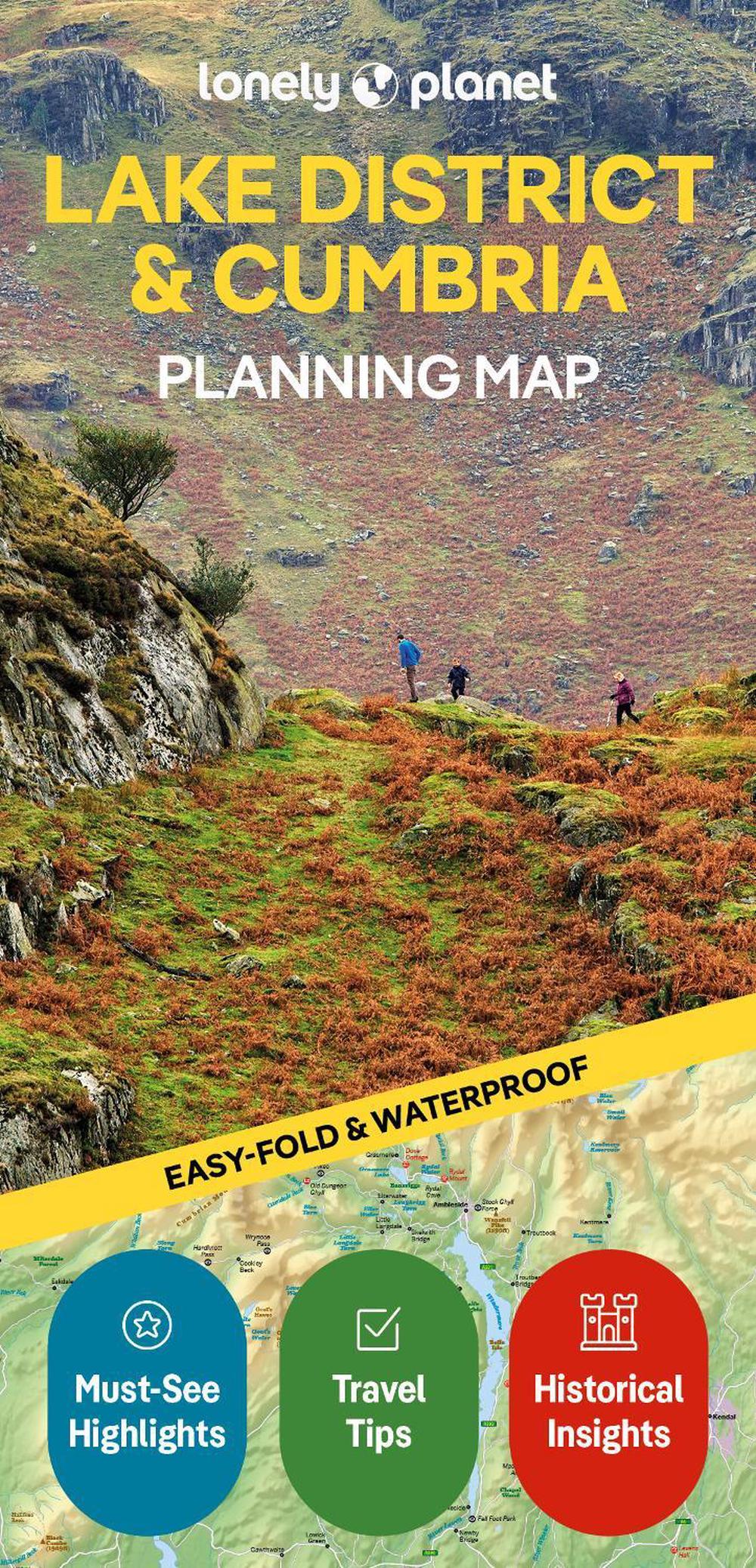 Lonely Planet Lake District & Cumbria Planning Map, 9781788688376