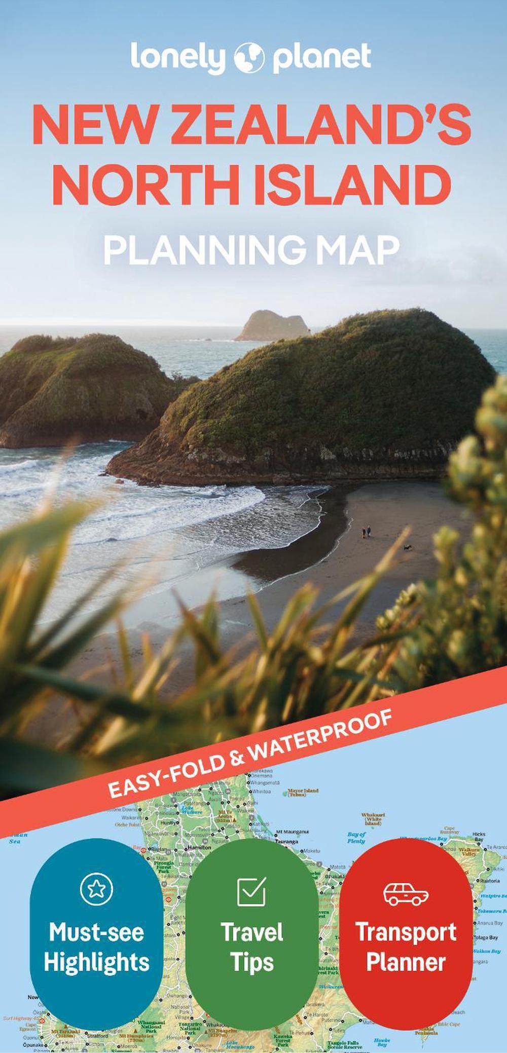 Lonely Planet New Zealand's North Island Planning Map, 9781788688451